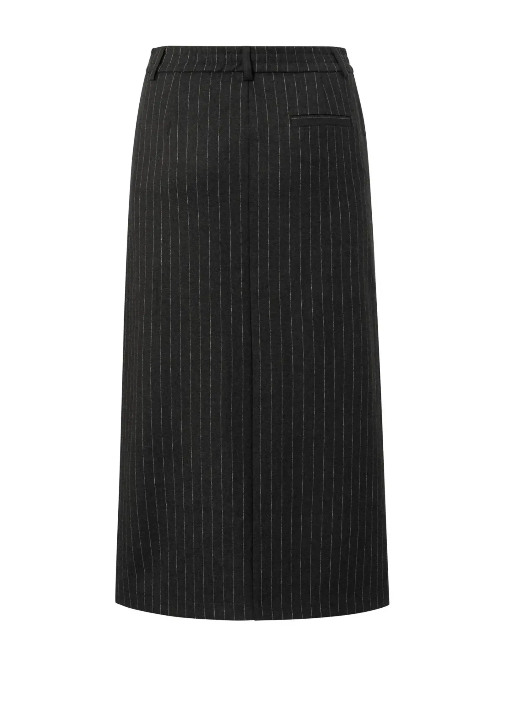 YAYA Yaya - Soft Woven Pinstripe Midi Skirt