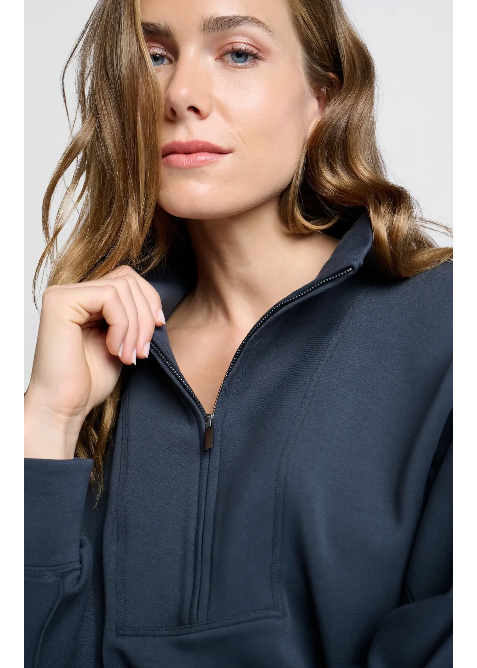 YAYA Yaya - Sweatshirt with Zipper Collar