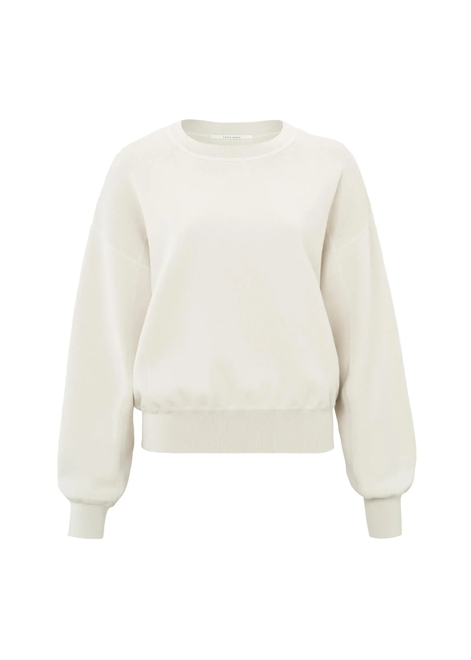YAYA Yaya - Sweater with overlock Stitching