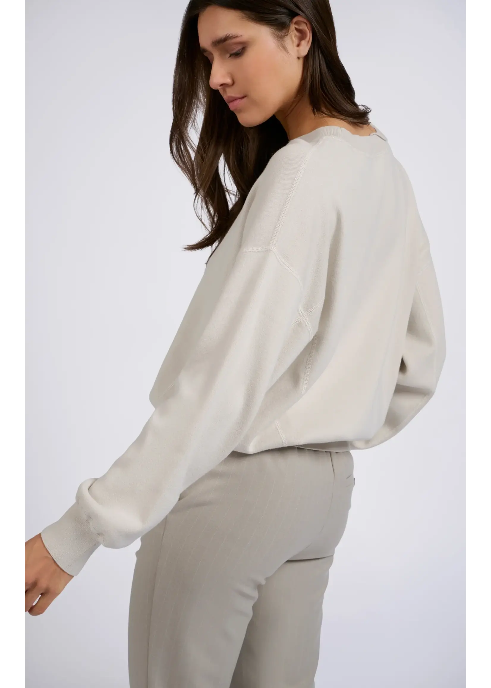 YAYA Yaya - Sweater with overlock Stitching
