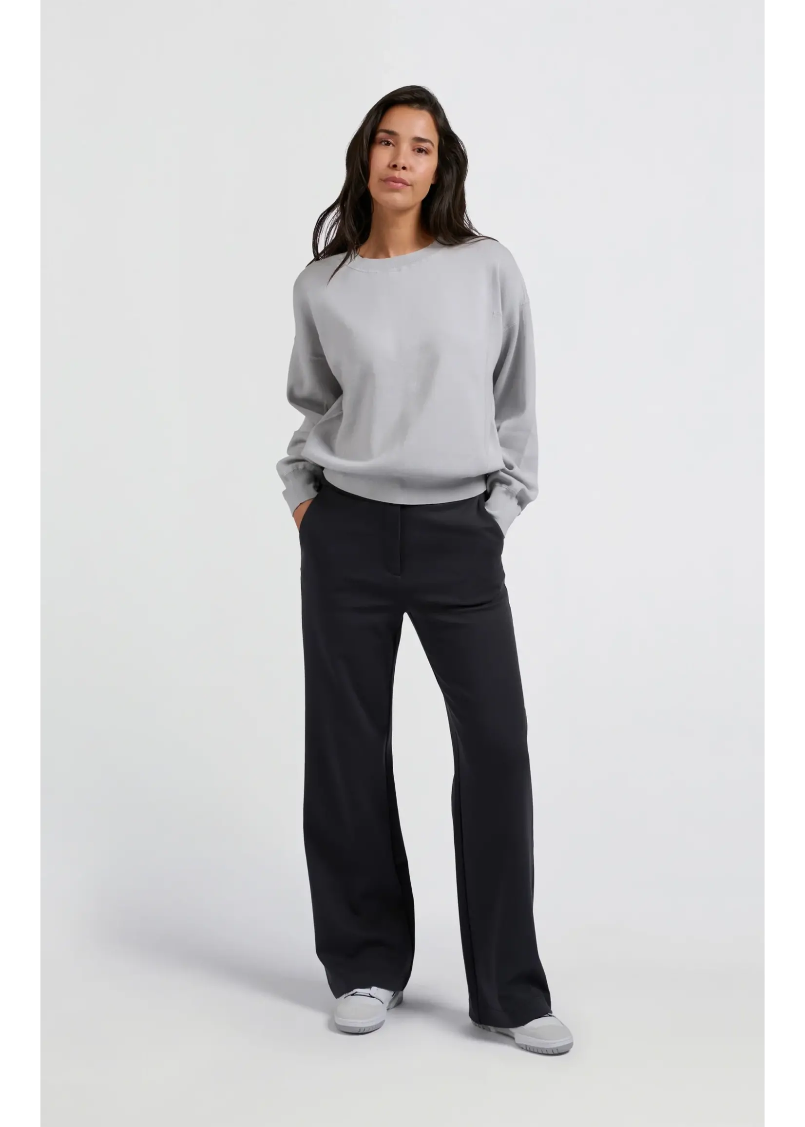 YAYA Yaya - Sweater with overlock Stitching