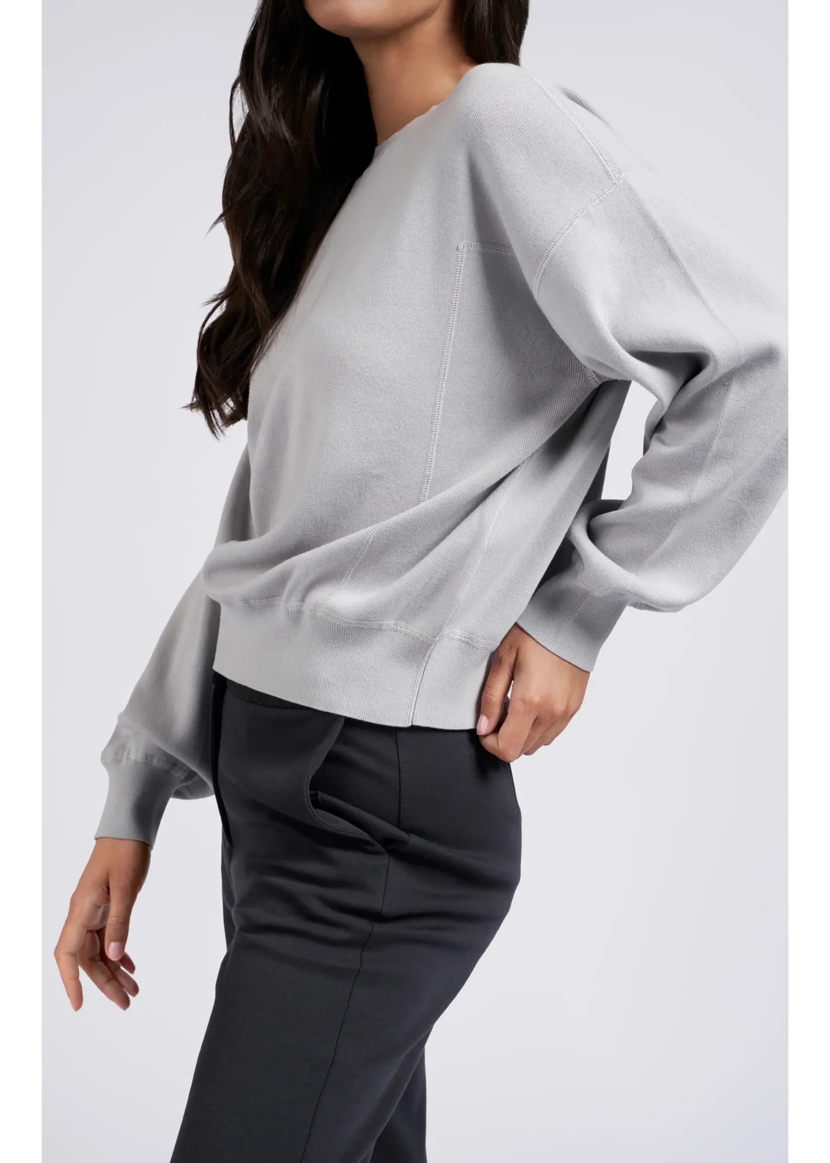 YAYA Yaya - Sweater with overlock Stitching