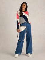White Stuff Femme White Stuff - Olive Abstract Jumper