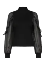 French Connection French Connection - Krista Organza Puff Sleeve Top