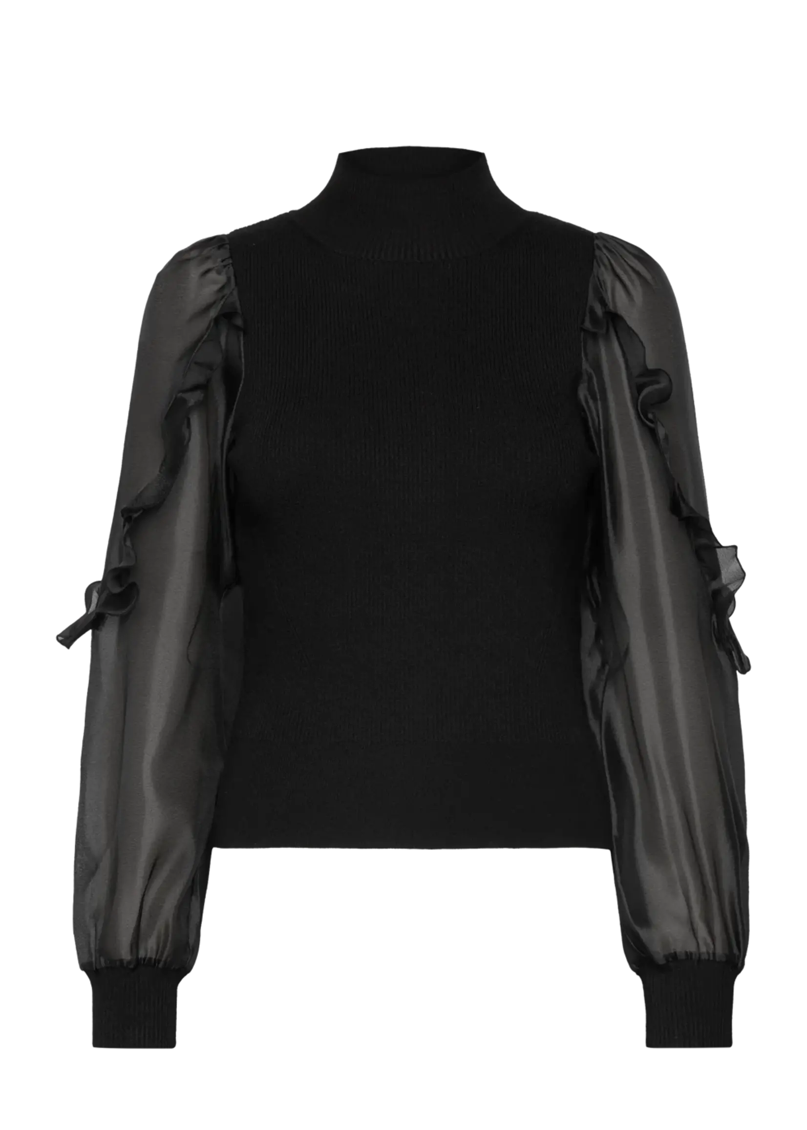 French Connection French Connection - Krista Organza Puff Sleeve Top