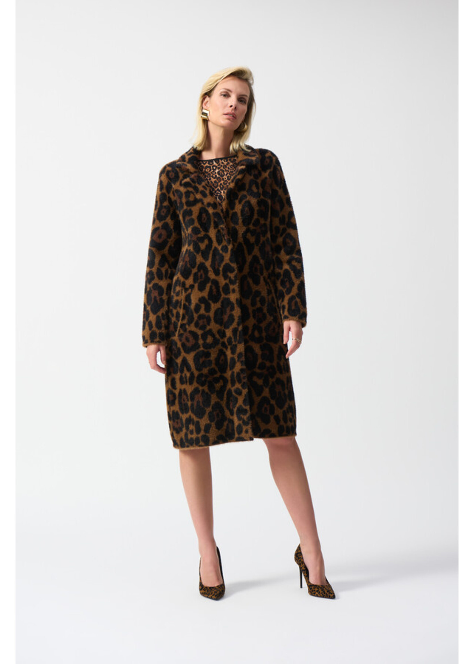 Joseph Ribkoff Joseph Ribkoff- Leopard Print Faux Fur Coat