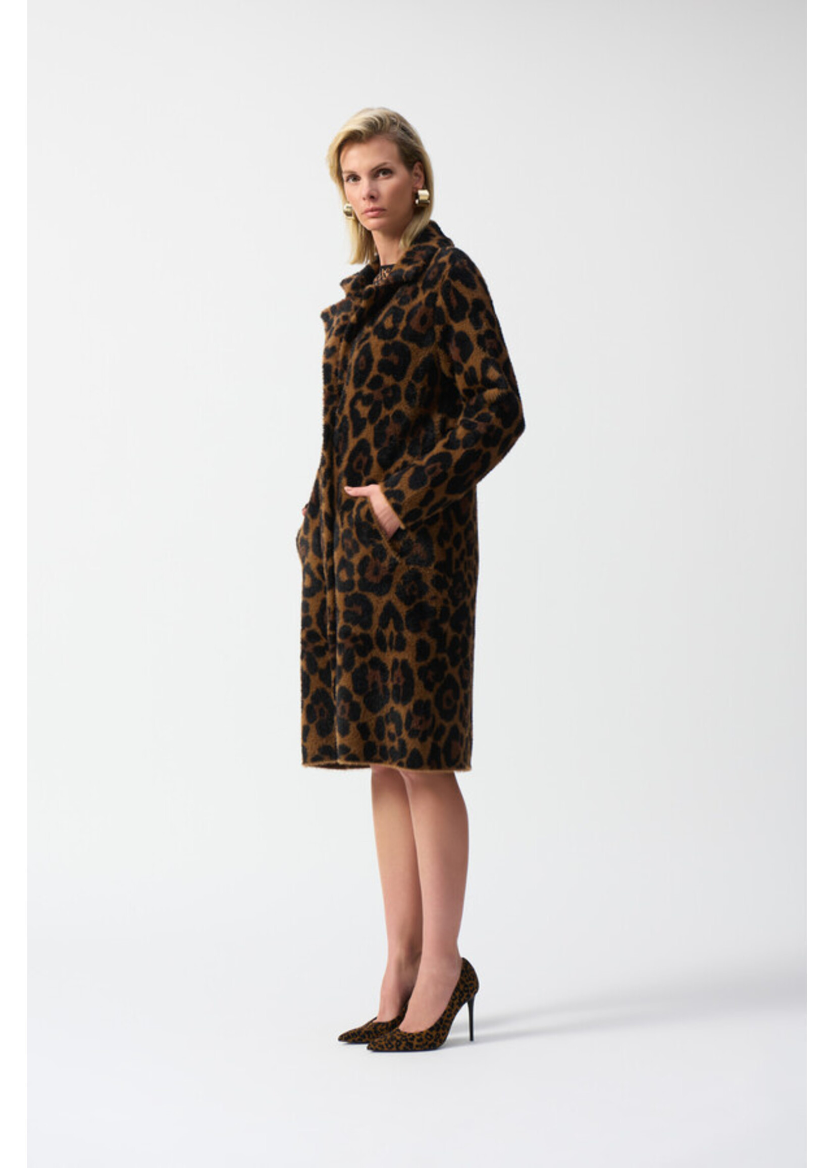 Joseph Ribkoff Joseph Ribkoff- Leopard Print Faux Fur Coat