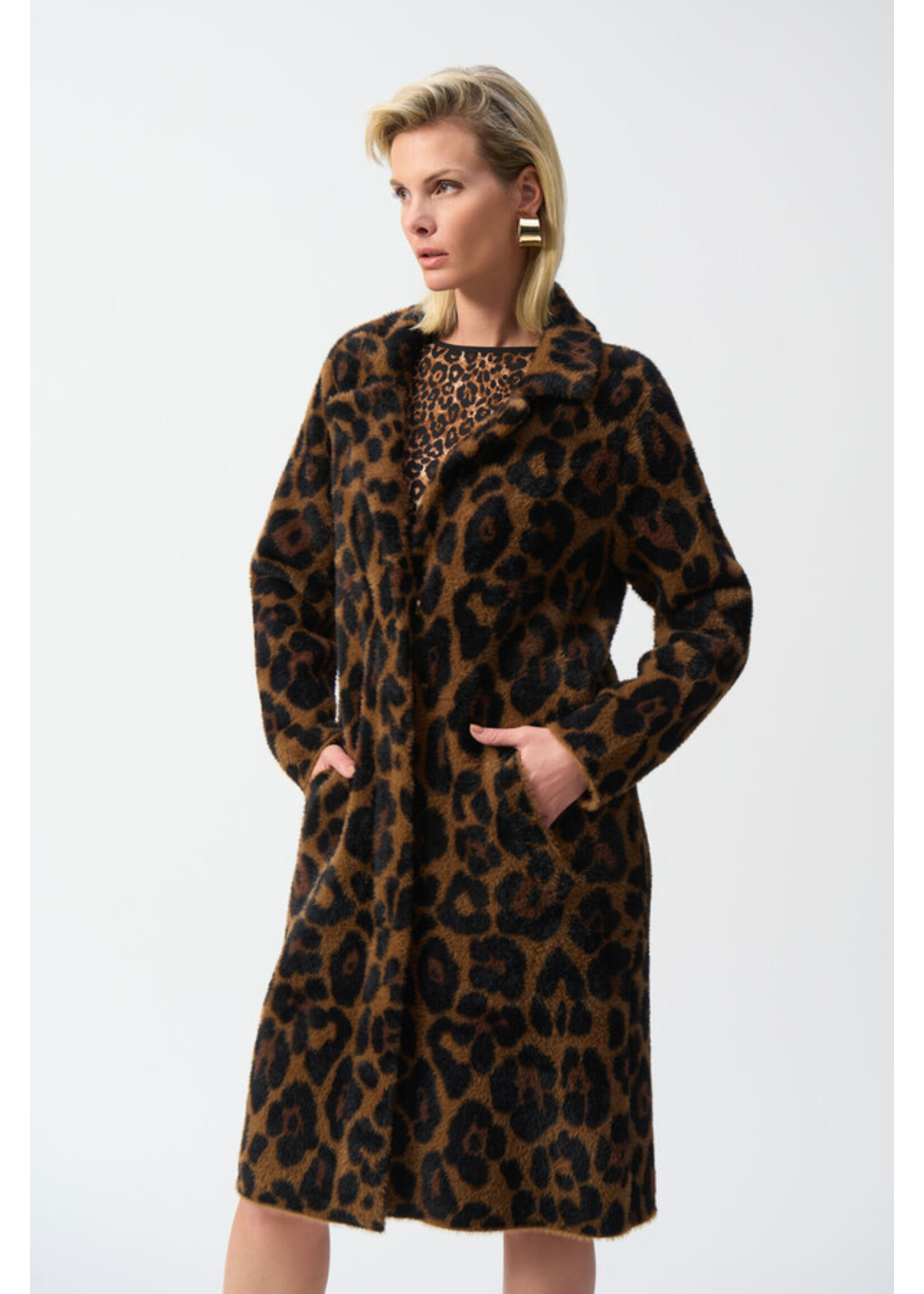 Joseph Ribkoff Joseph Ribkoff- Leopard Print Faux Fur Coat