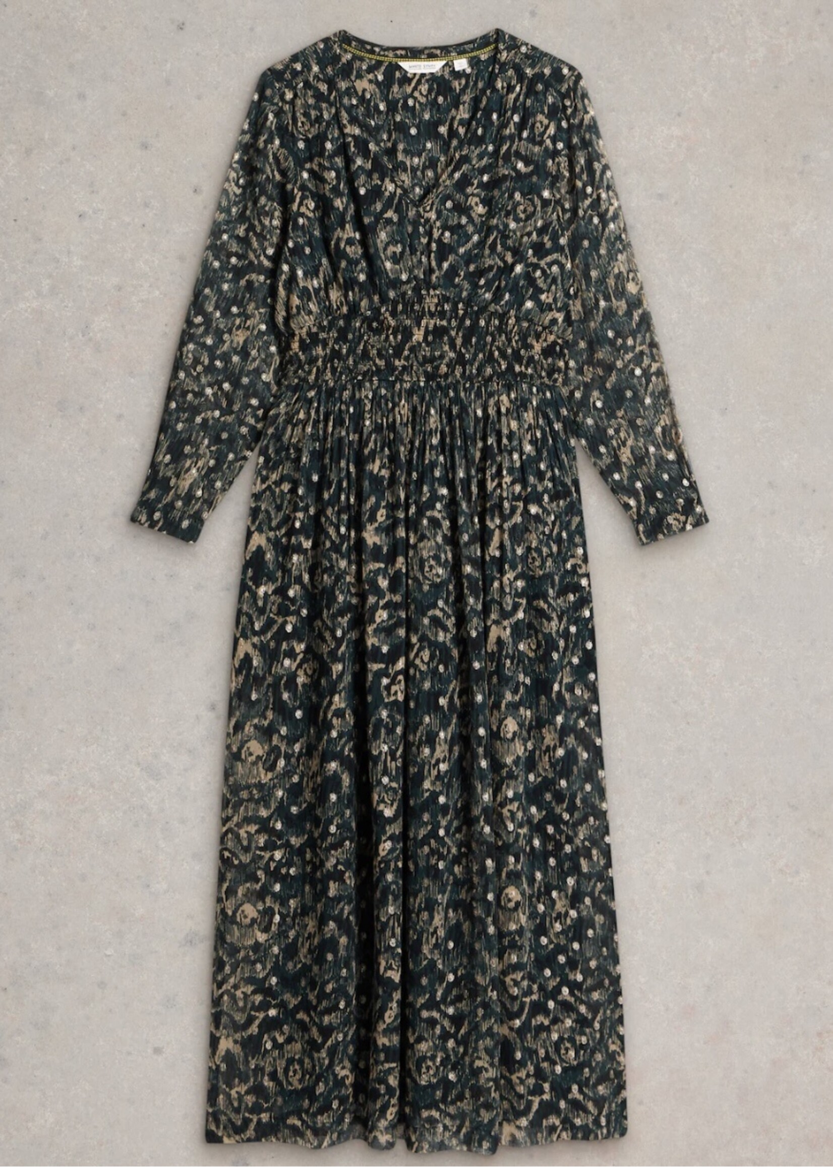 White Stuff Femme White Stuff - Edie Metallic Spot Maxi Dress