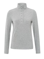 YAYA Yaya - Long Sleeve Top with Press Button Collar
