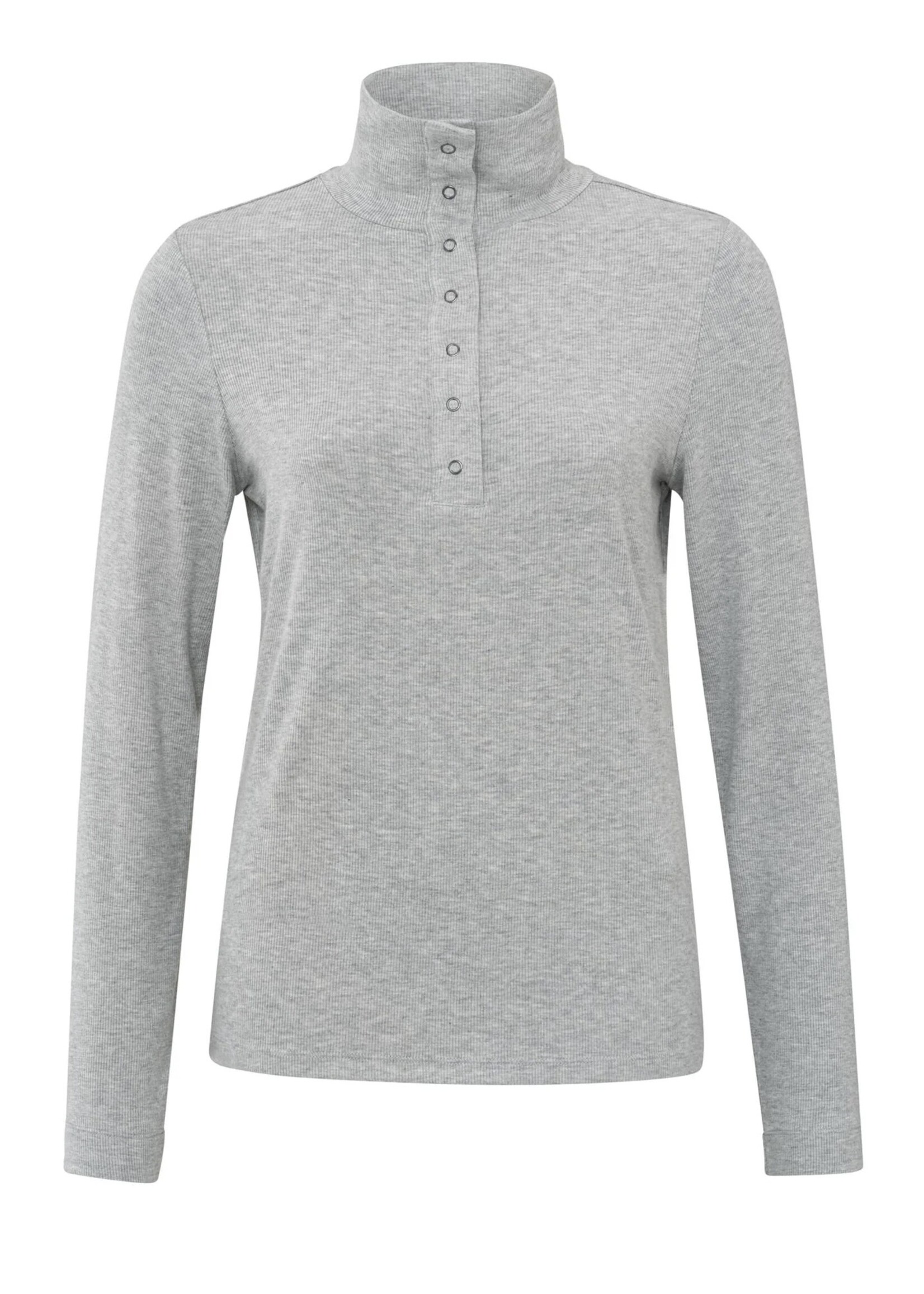 YAYA Yaya - Long Sleeve Top with Press Button Collar