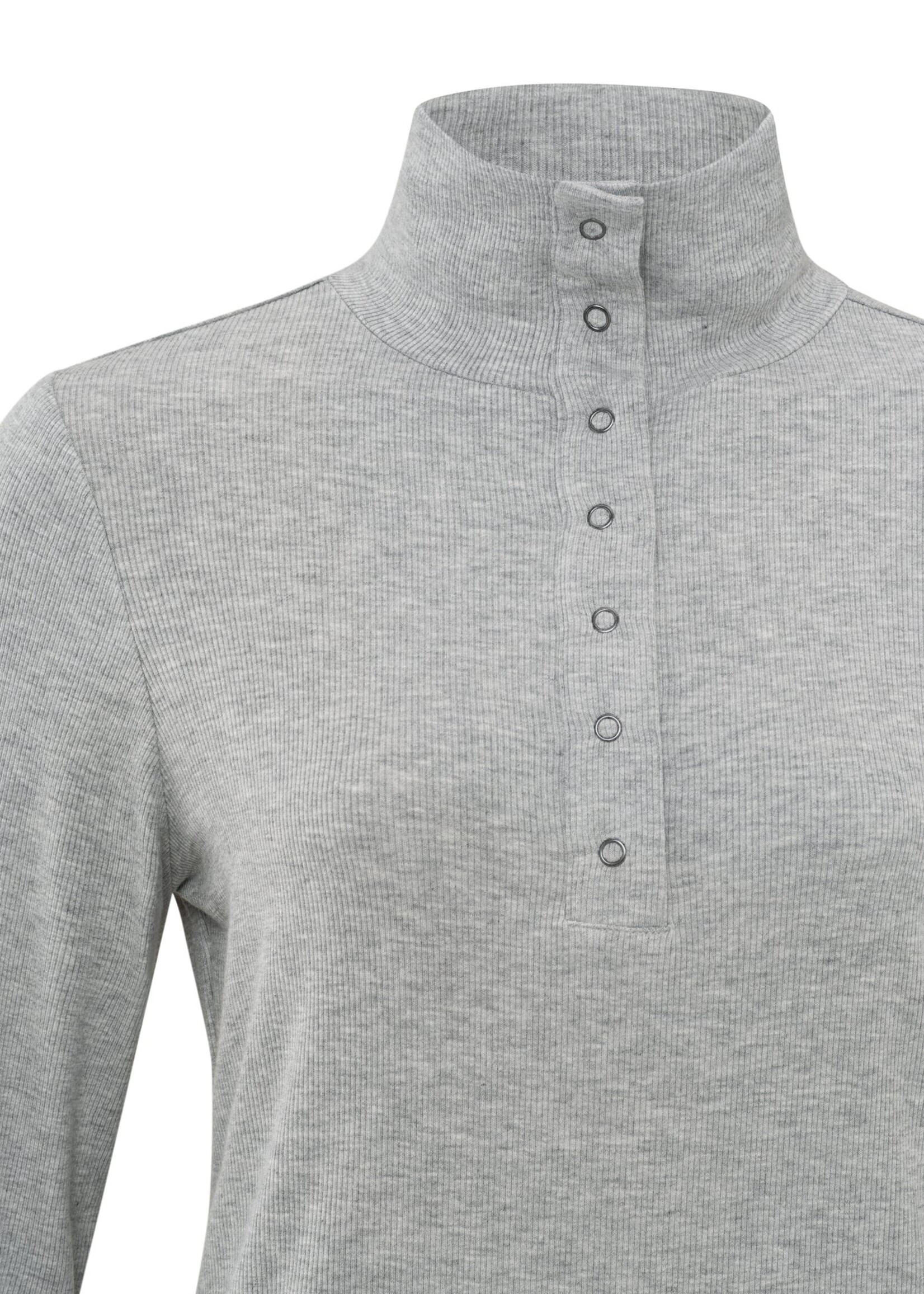 YAYA Yaya - Long Sleeve Top with Press Button Collar