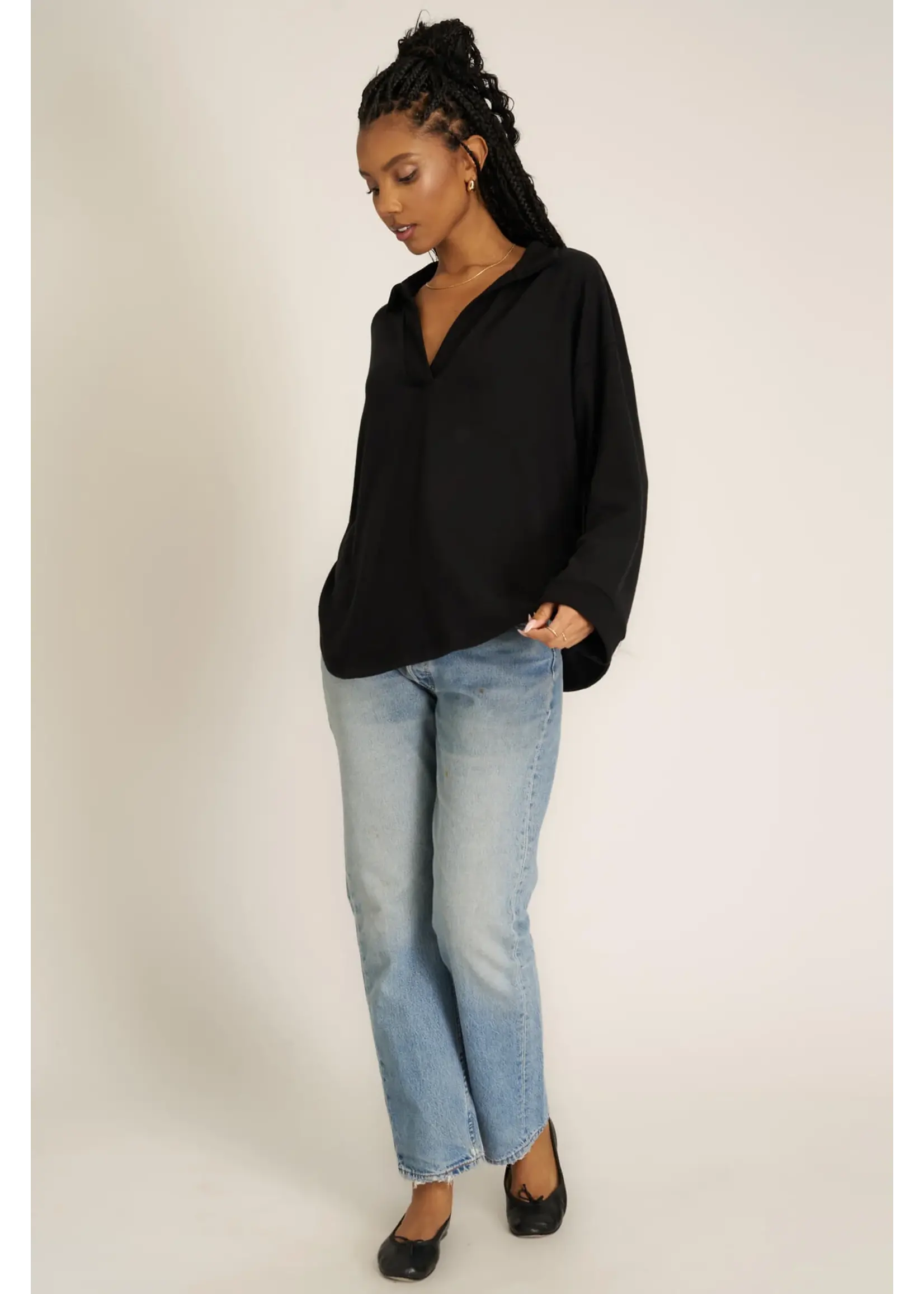 Project Social T Project Social T - Chiara Cozy Collared Pullover