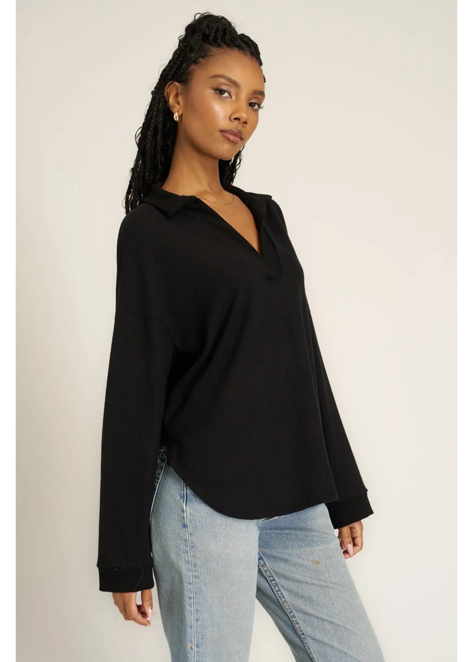 Project Social T Project Social T - Chiara Cozy Collared Pullover