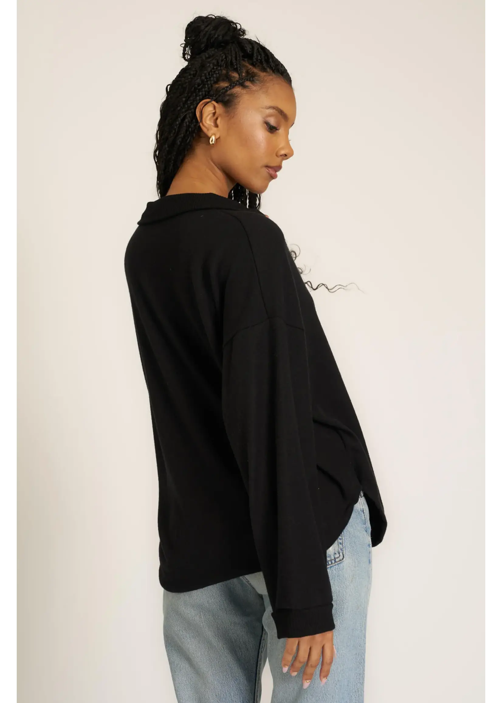 Project Social T Project Social T - Chiara Cozy Collared Pullover