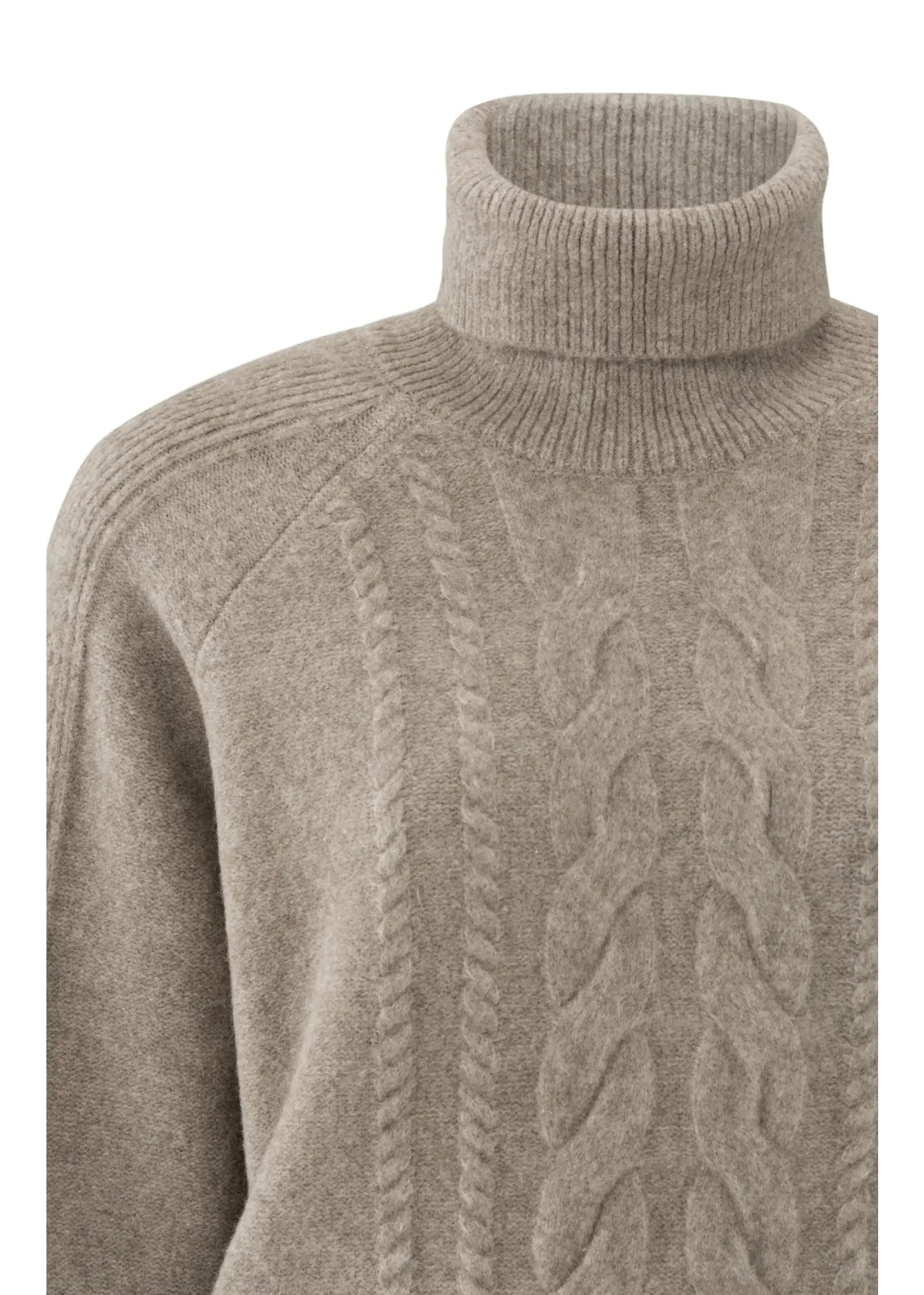 YAYA Yaya - Turtleneck Cable Sweater LS