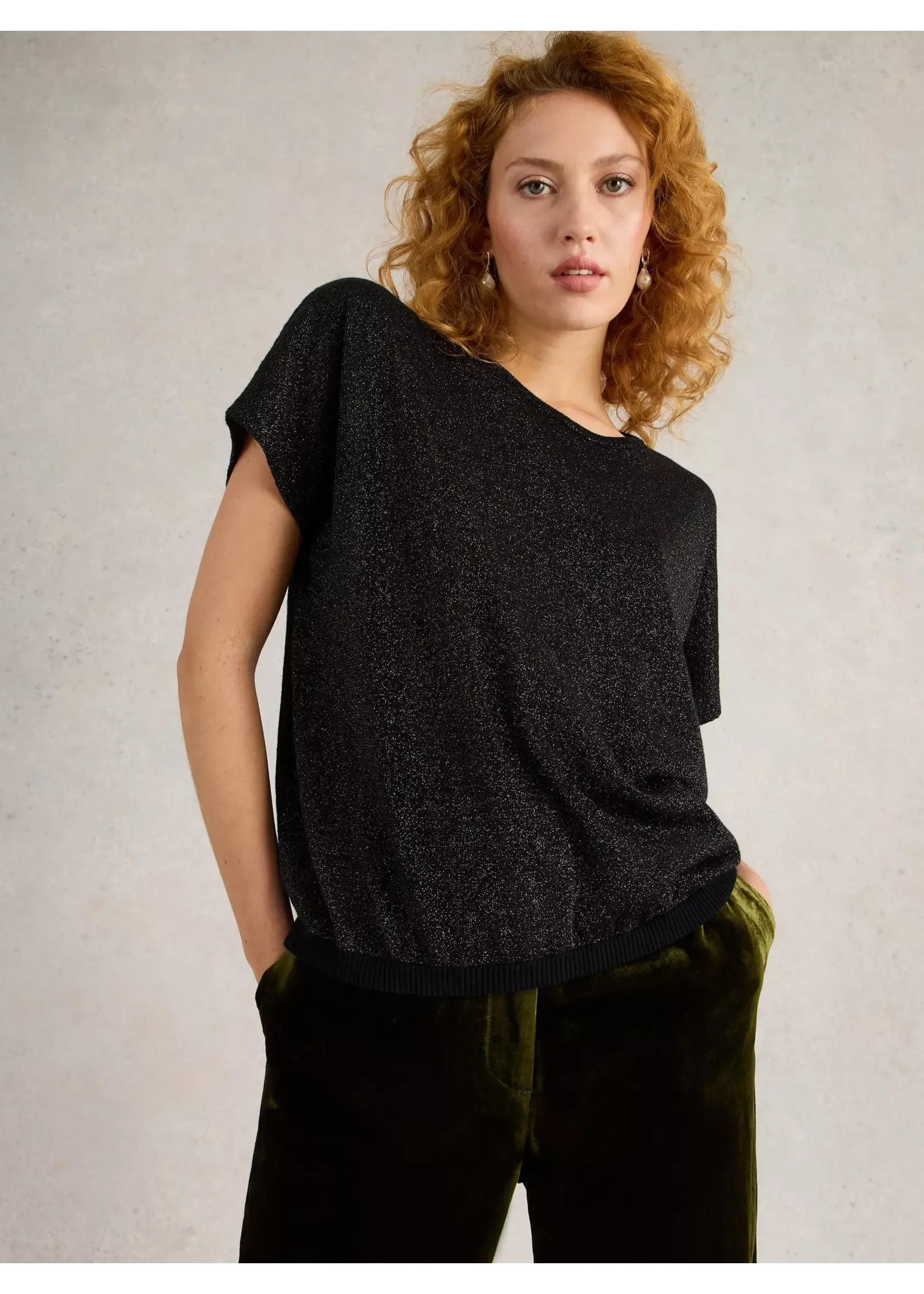 White Stuff Femme White Stuff - Lena Sparkle Knit Tee