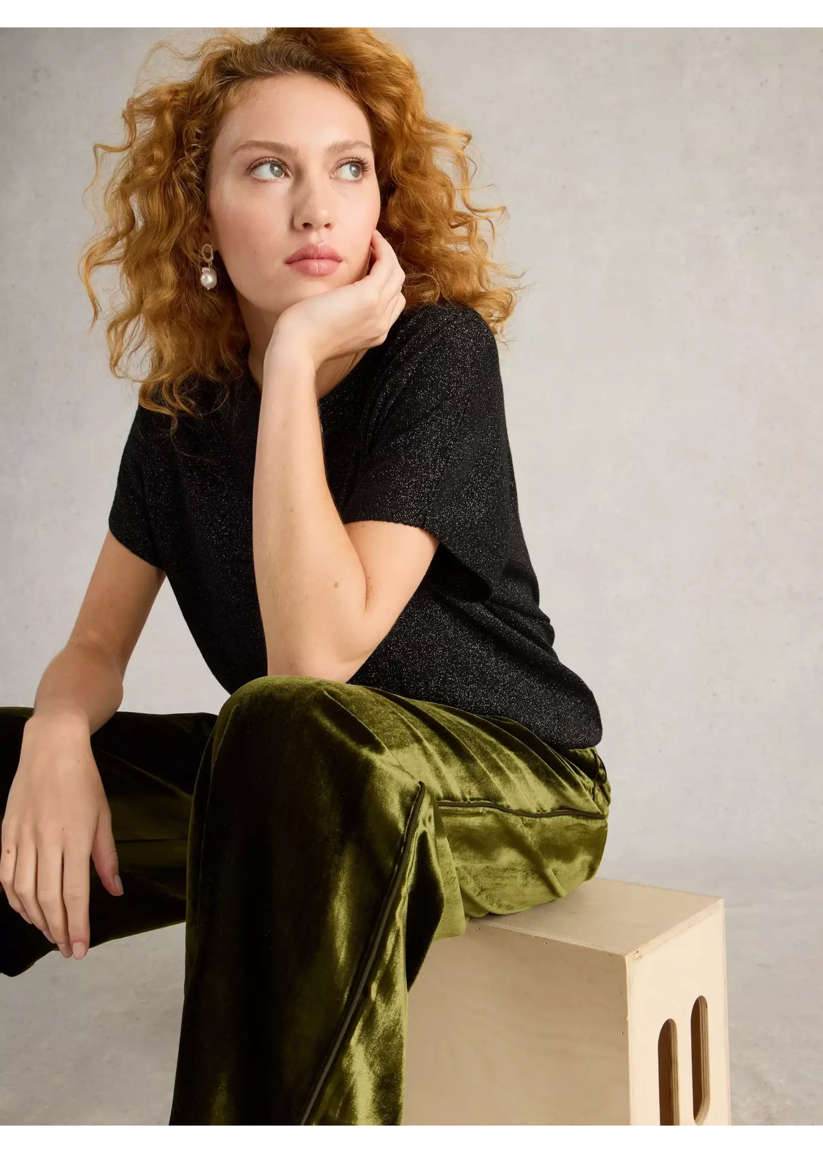 White Stuff Femme White Stuff - Lena Sparkle Knit Tee