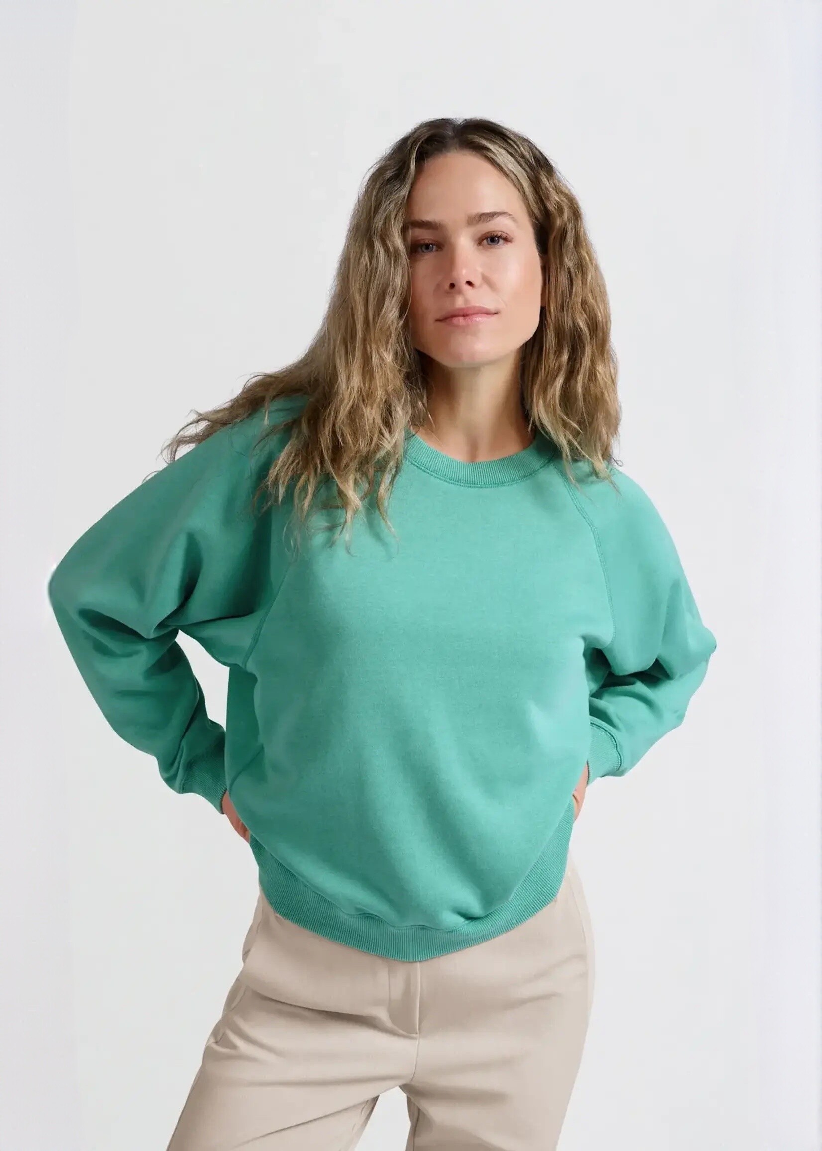 YAYA Yaya - Raglan Sweatshirt | Pool Blue