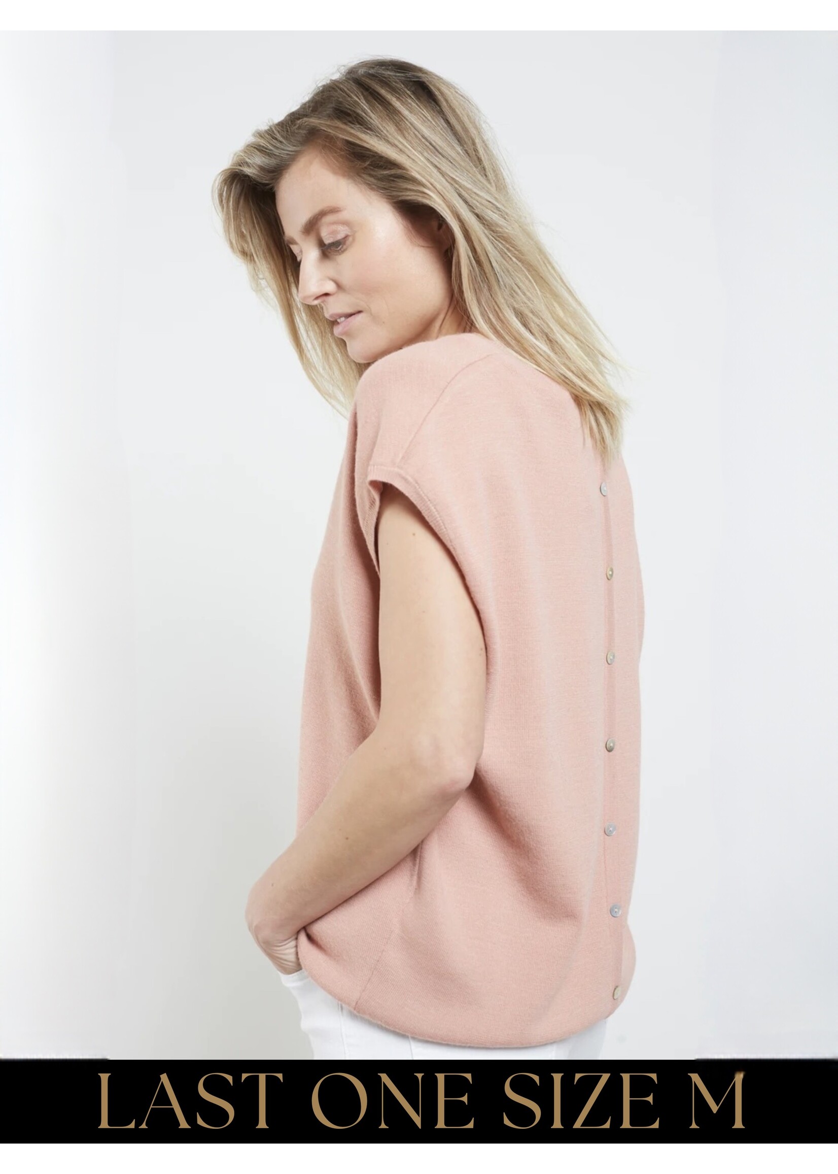 YAYA Yaya - Button On The Back V-Neck