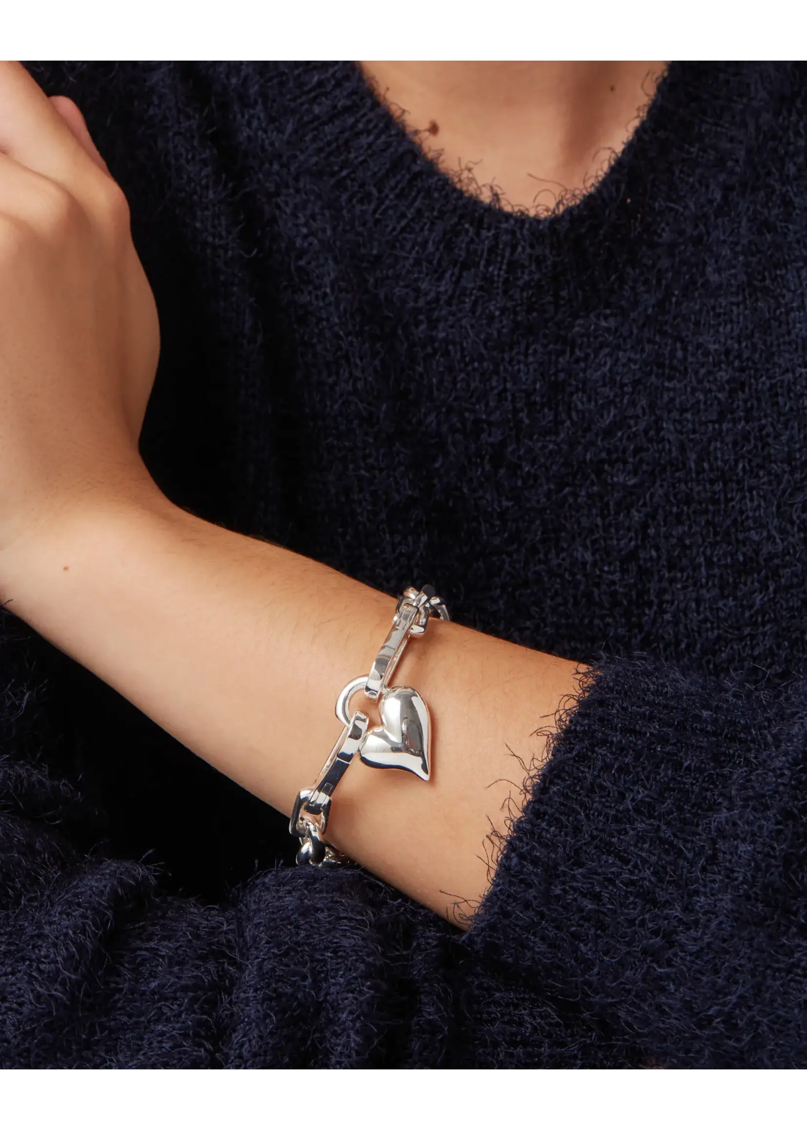 Jenny Bird Jenny Bird - Padlock Heart Chain Bracelet