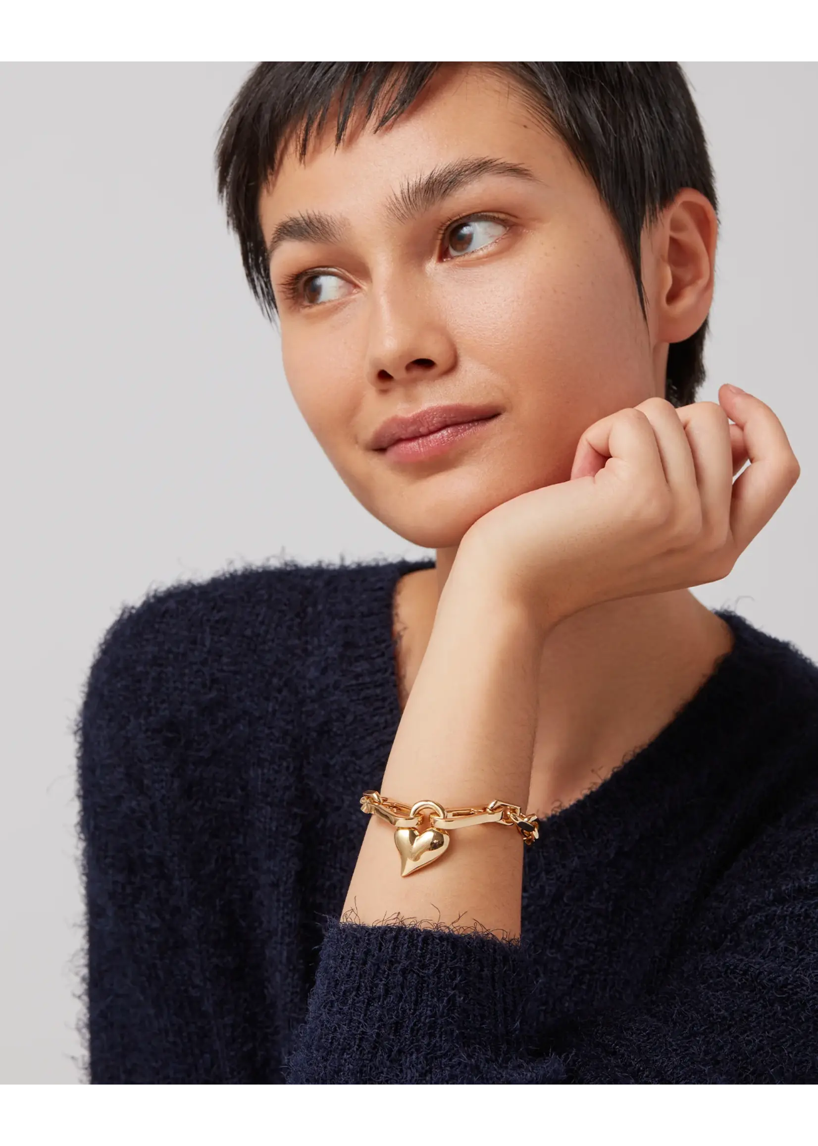 Jenny Bird Jenny Bird - Padlock Heart Chain Bracelet