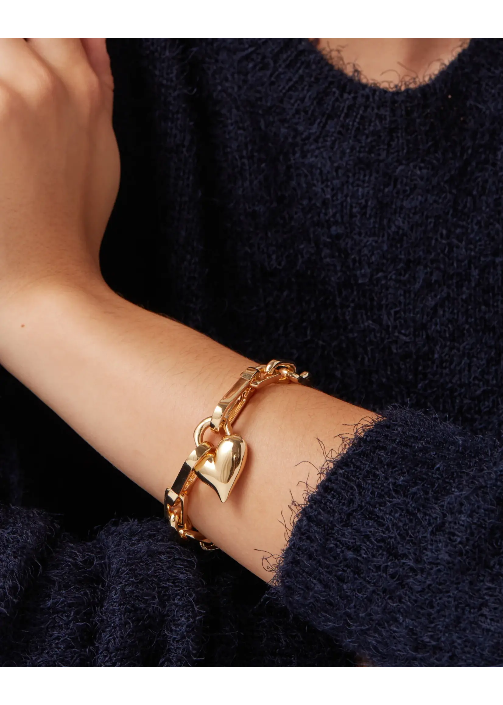 Jenny Bird Jenny Bird - Padlock Heart Chain Bracelet