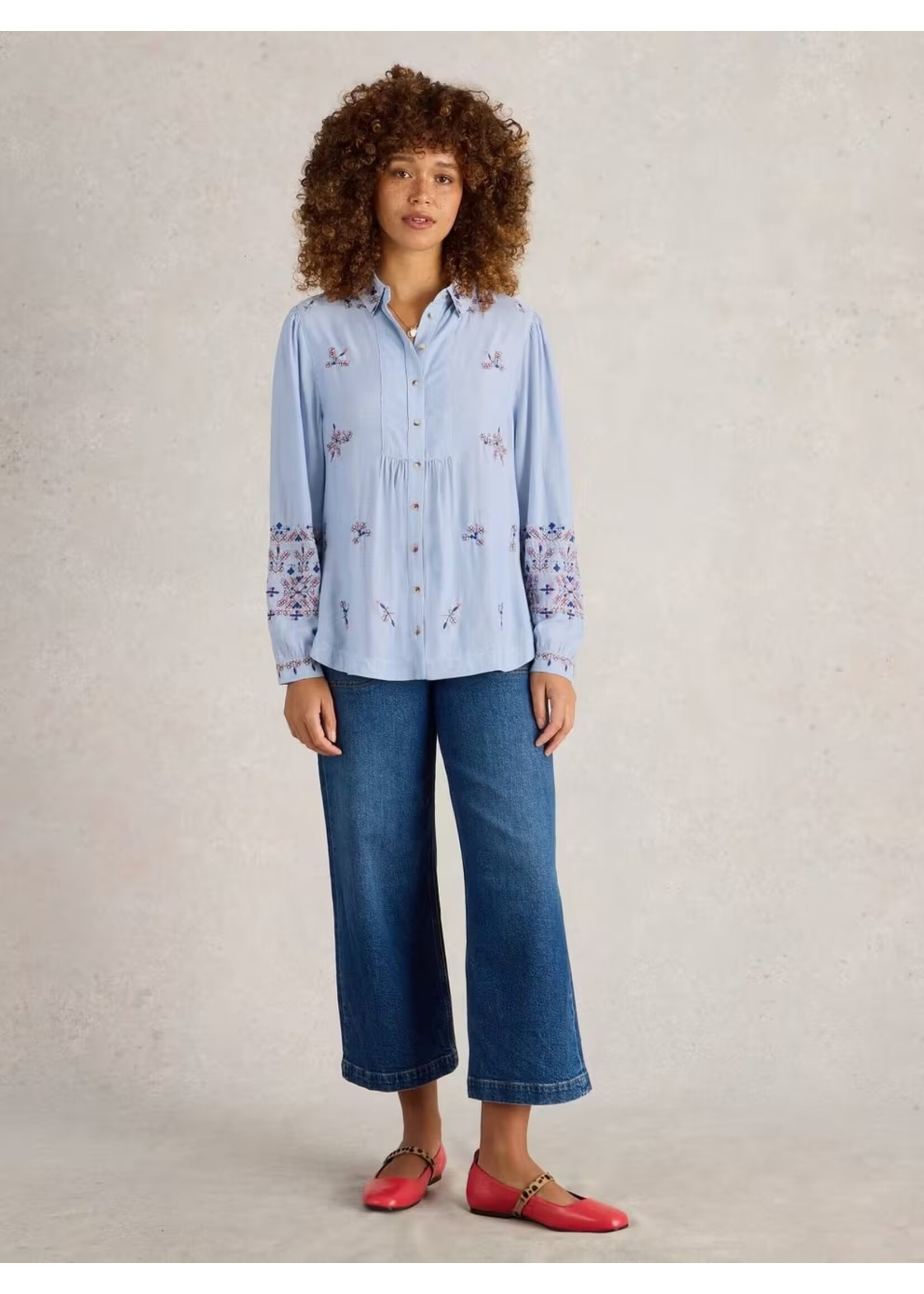 White Stuff Femme White Stuff - Geri Embroidered Shirt