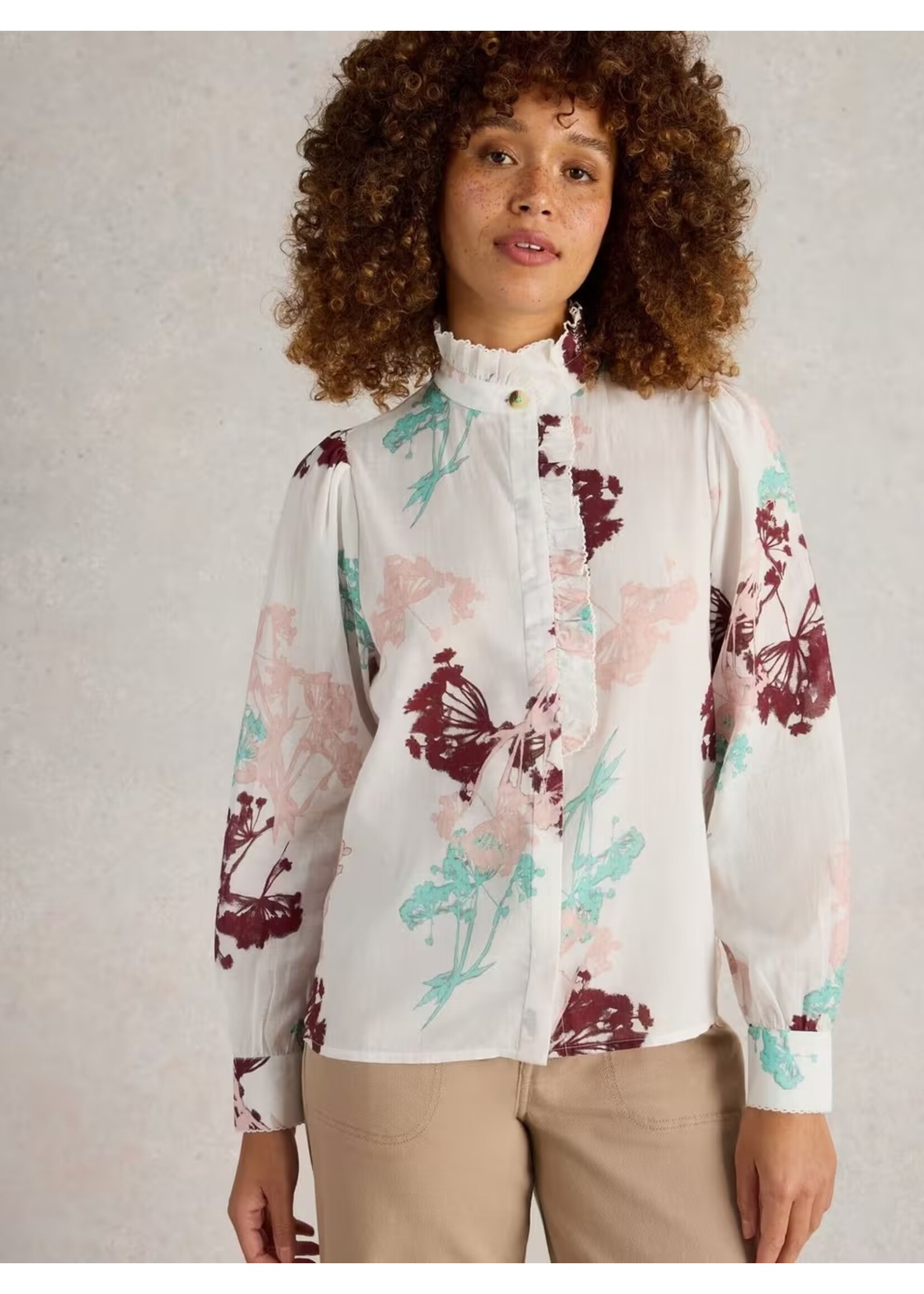 White Stuff Femme White Stuff - Pauline Frill Neck Top