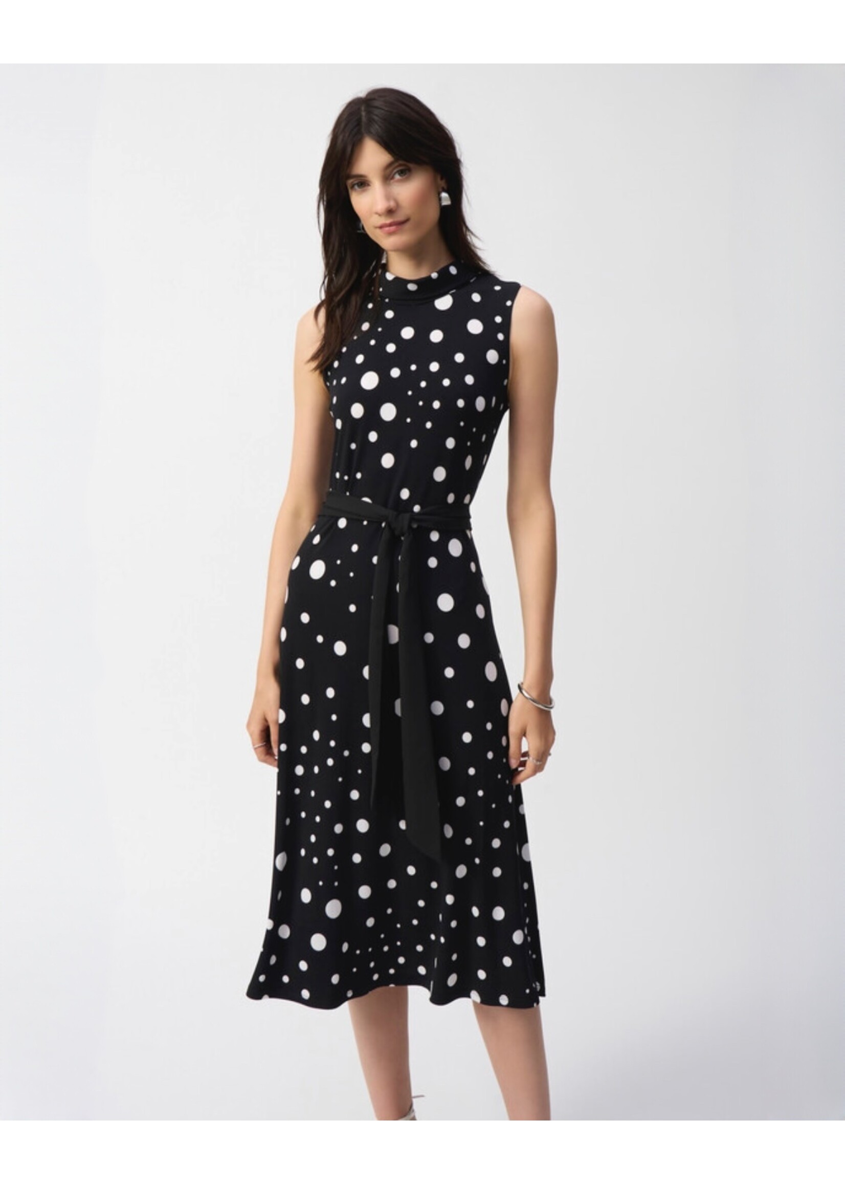 Joseph Ribkoff Joseph Ribkoff - Polka-Dot Belted Midi Dress | 251066
