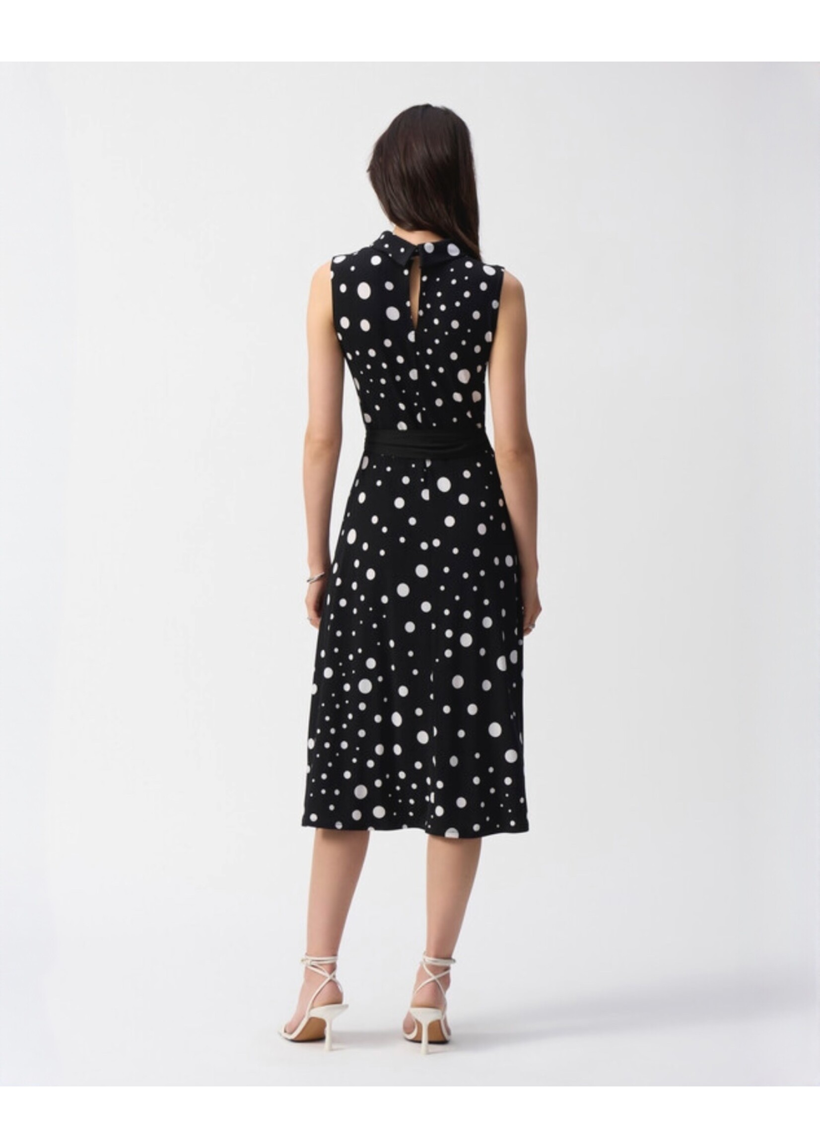 Joseph Ribkoff Joseph Ribkoff - Polka-Dot Belted Midi Dress | 251066