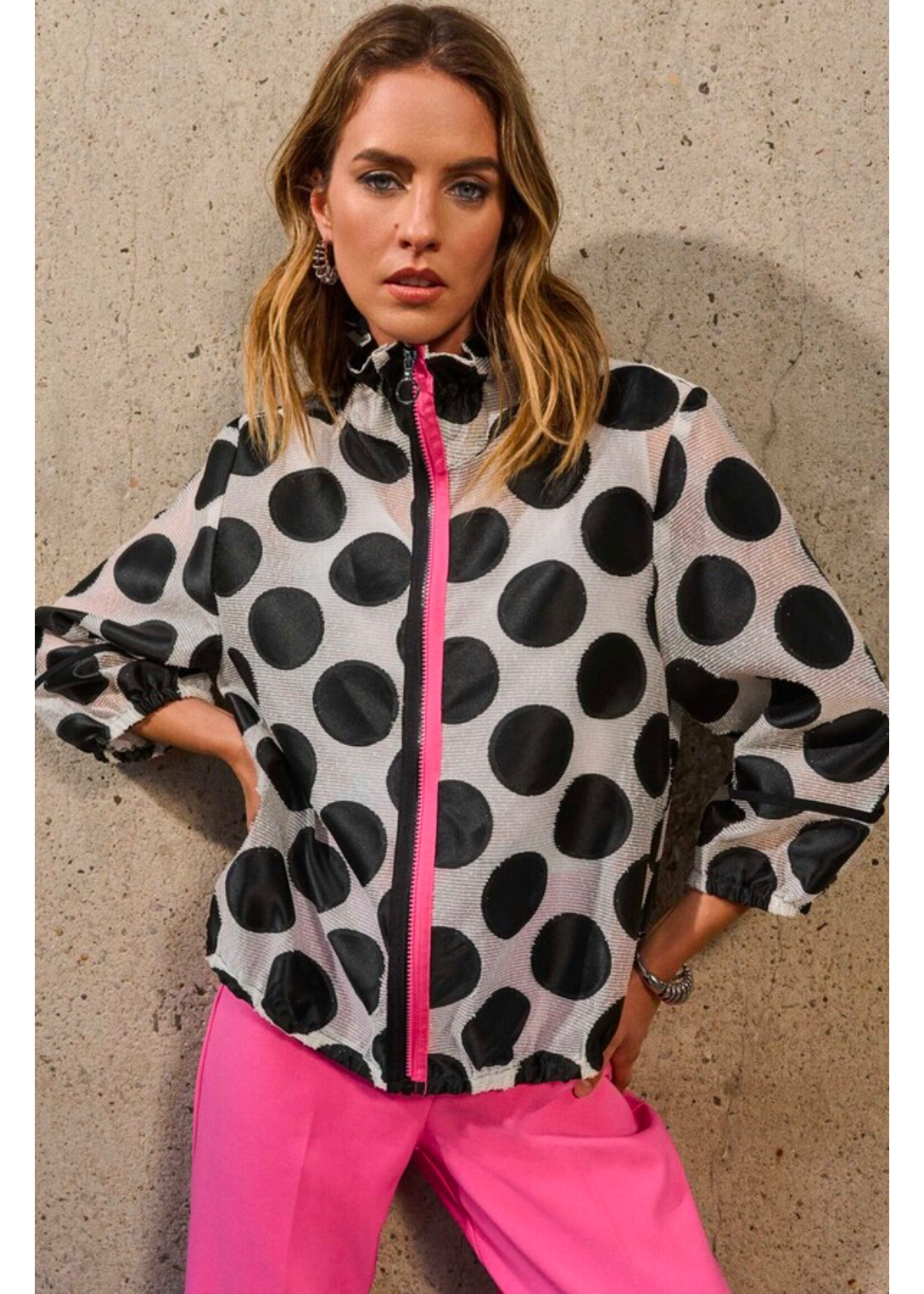 Joseph Ribkoff Joseph Ribkoff - Polka-Dot Relaxed Fit Jacket | 251123