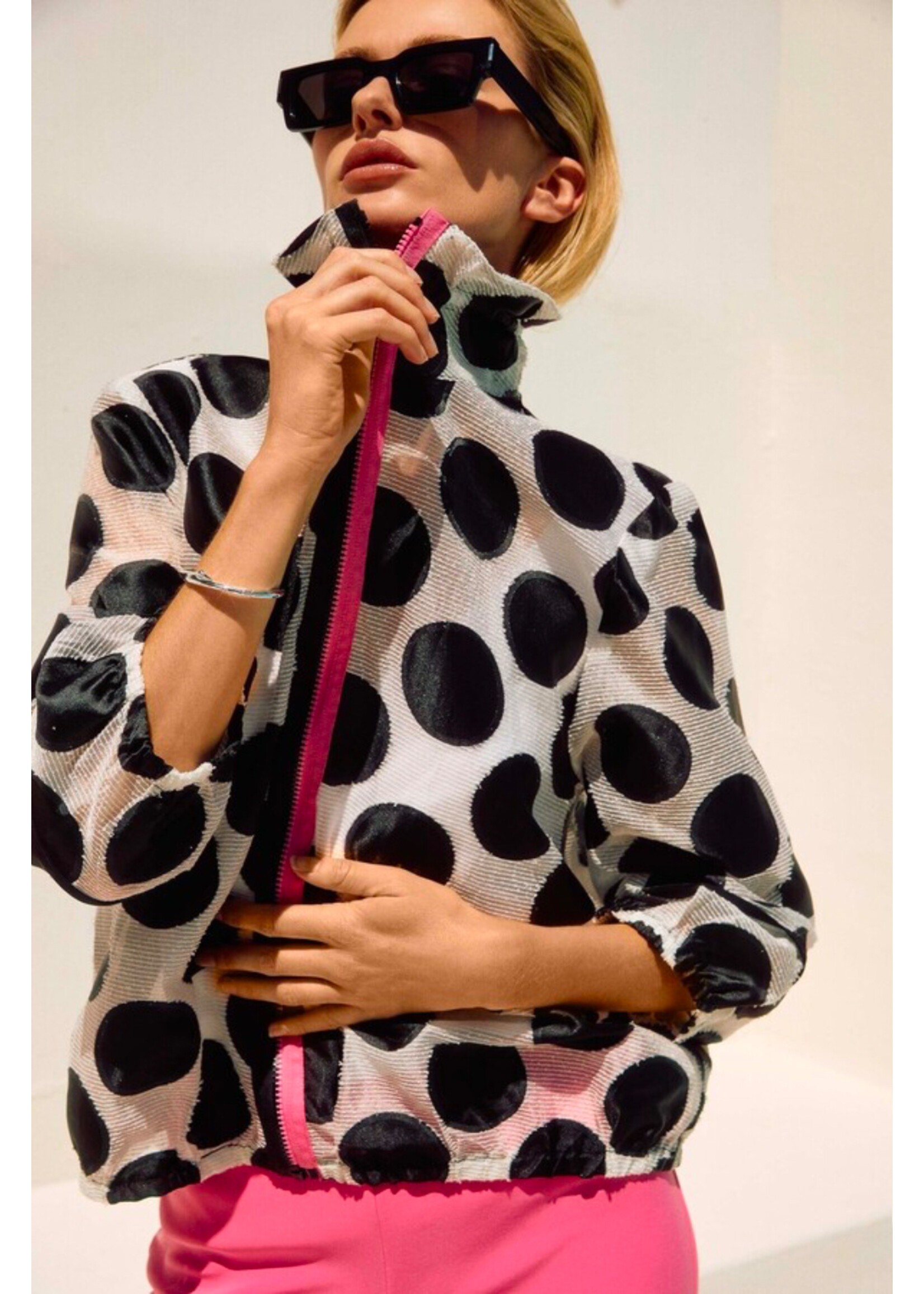 Joseph Ribkoff Joseph Ribkoff - Polka-Dot Relaxed Fit Jacket | 251123
