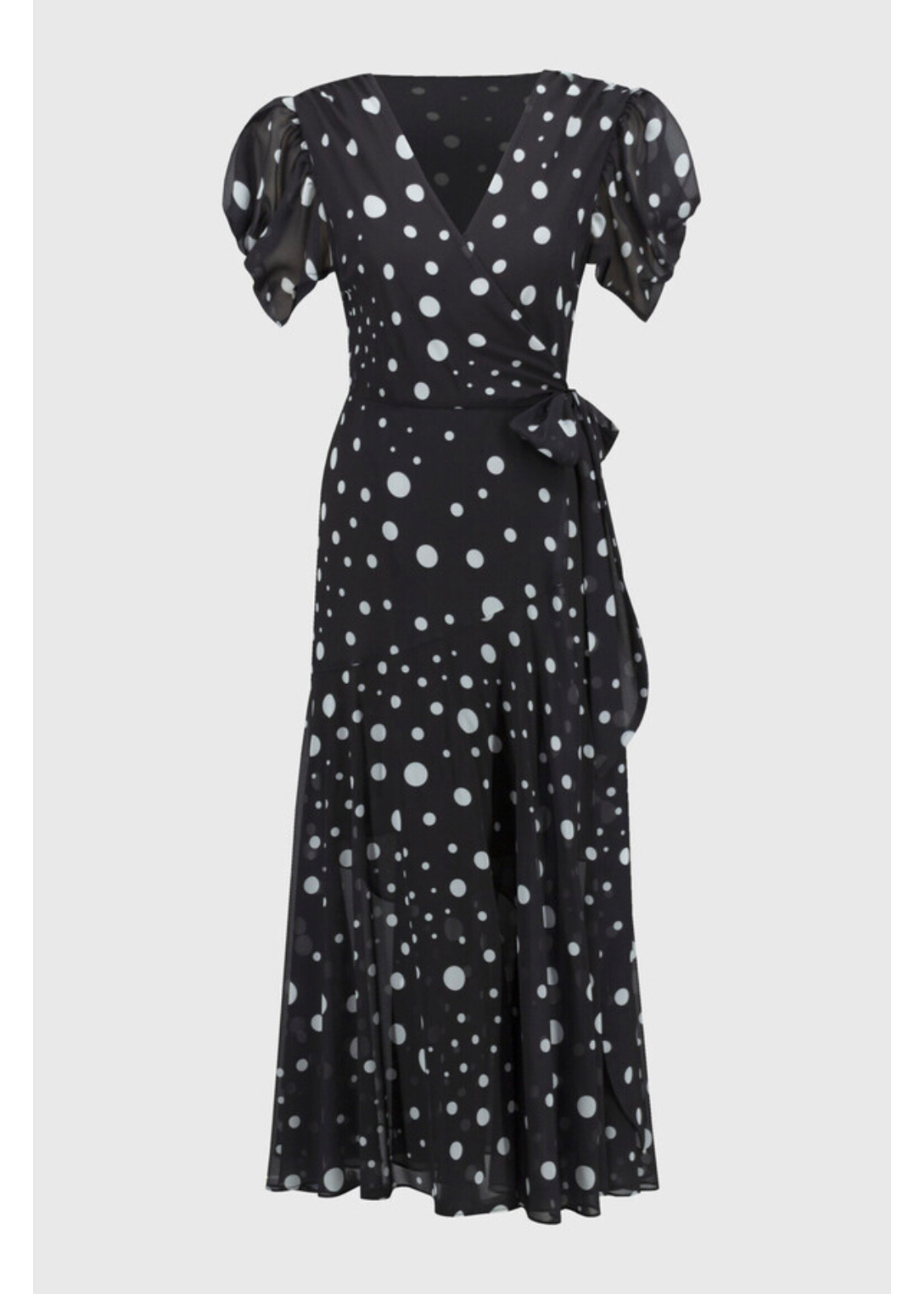 Joseph Ribkoff Joseph Ribkoff - V-Neck Polka Dot Midi Dress | 251907