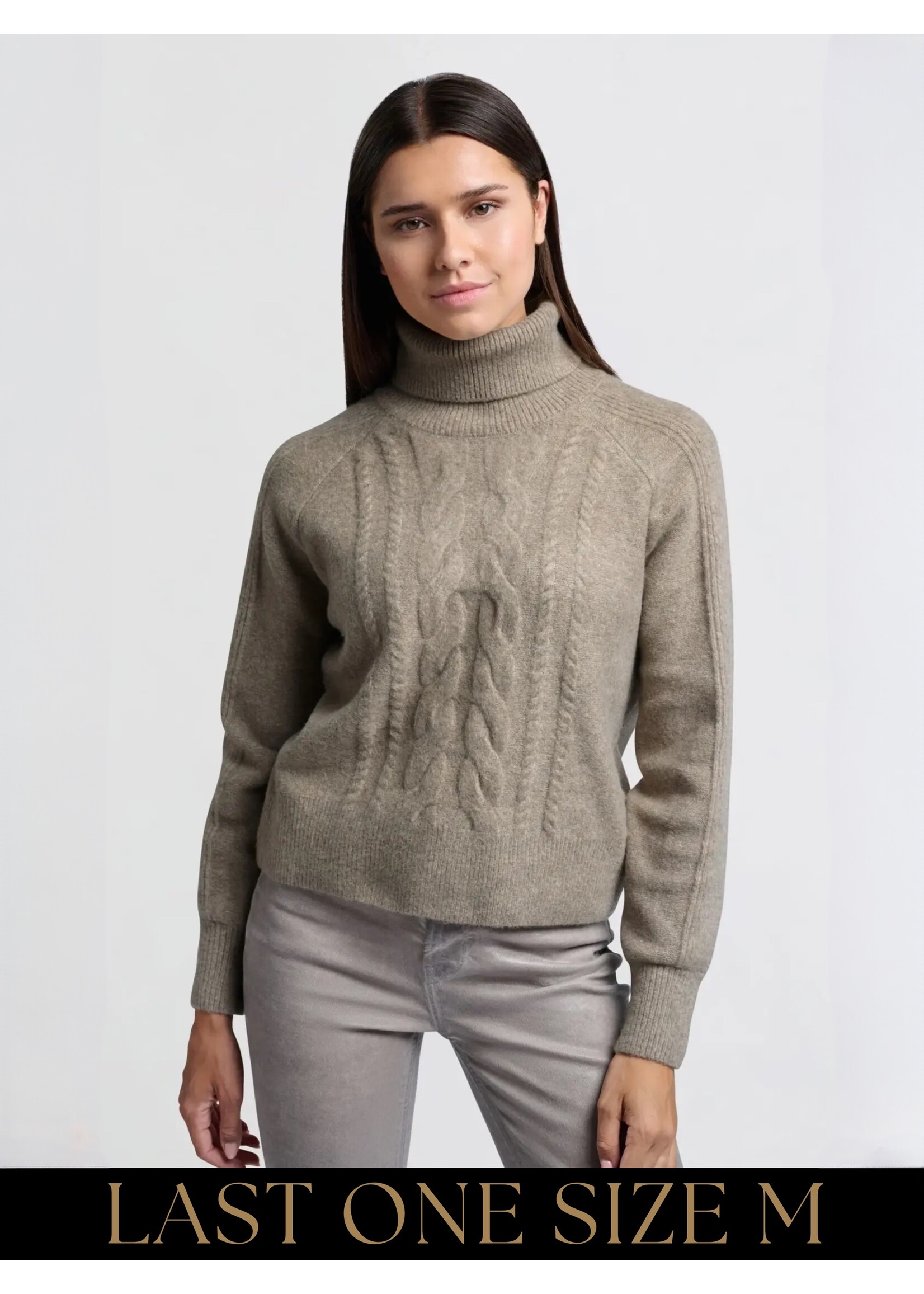 YAYA Yaya - Turtleneck Cable Sweater LS