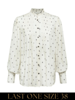 YAYA YAYA - Printed Button Up Blouse with Volume Sleeve