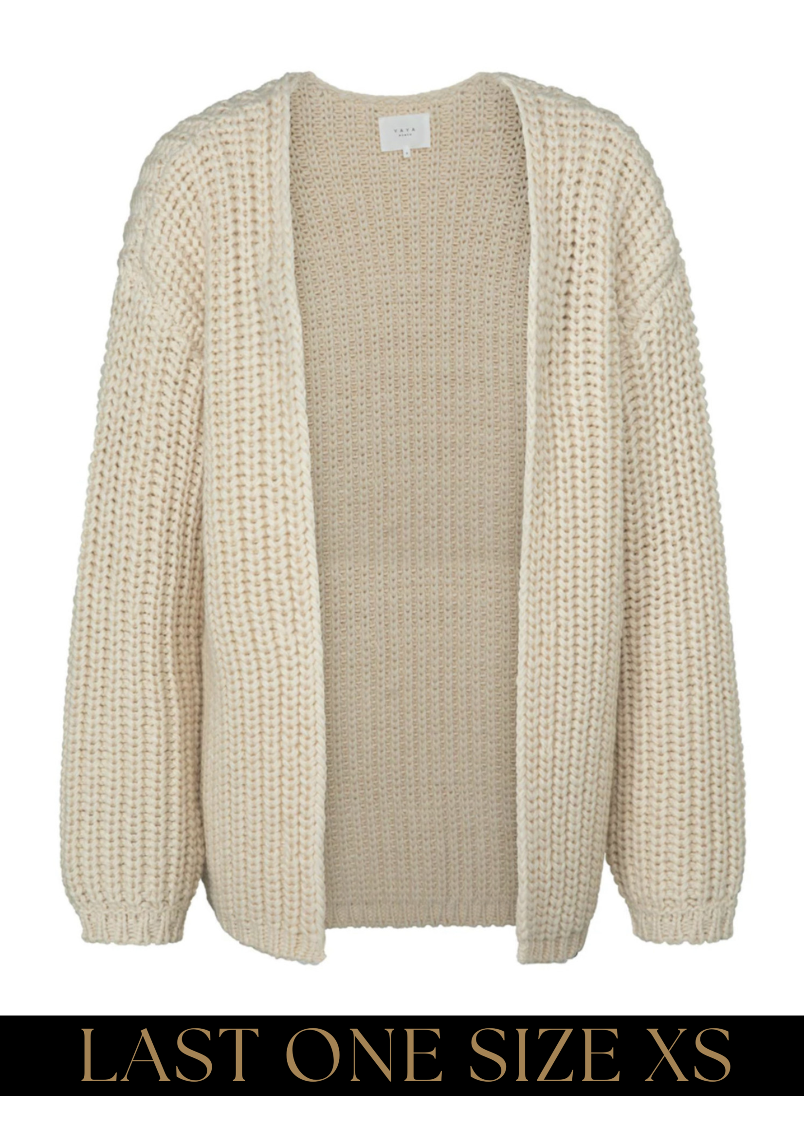 YAYA Yaya - Heavy Yarn Cardigan with L/S