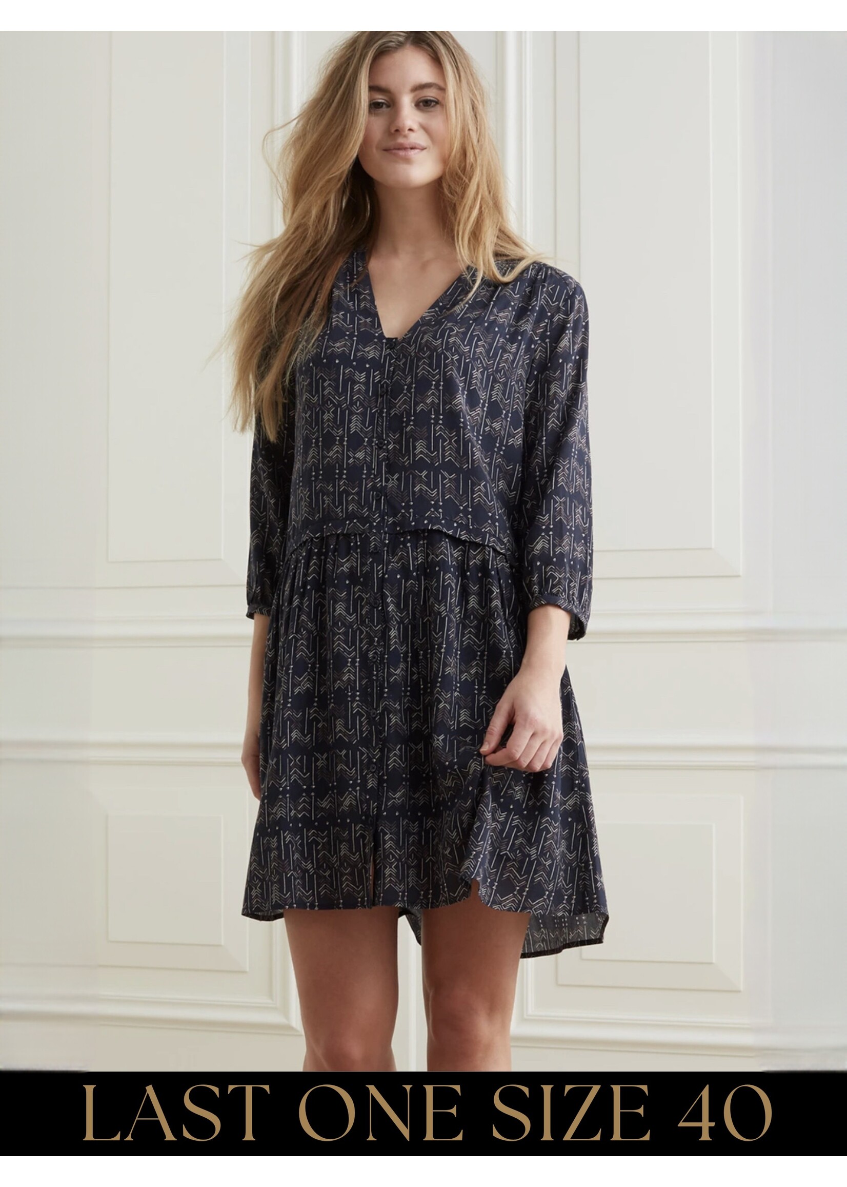 YAYA YAYA - Printed button up midi dress