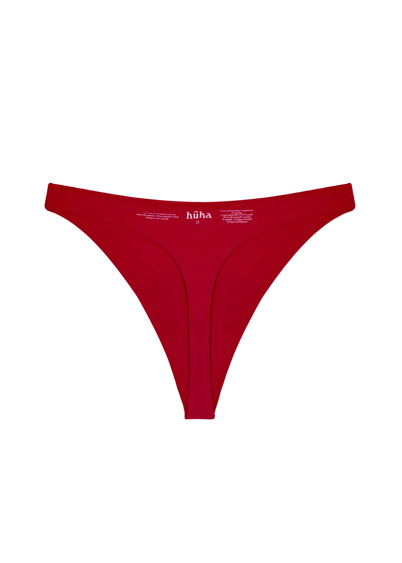 Huha Huha Mineral Undies - High Rise Thong Red