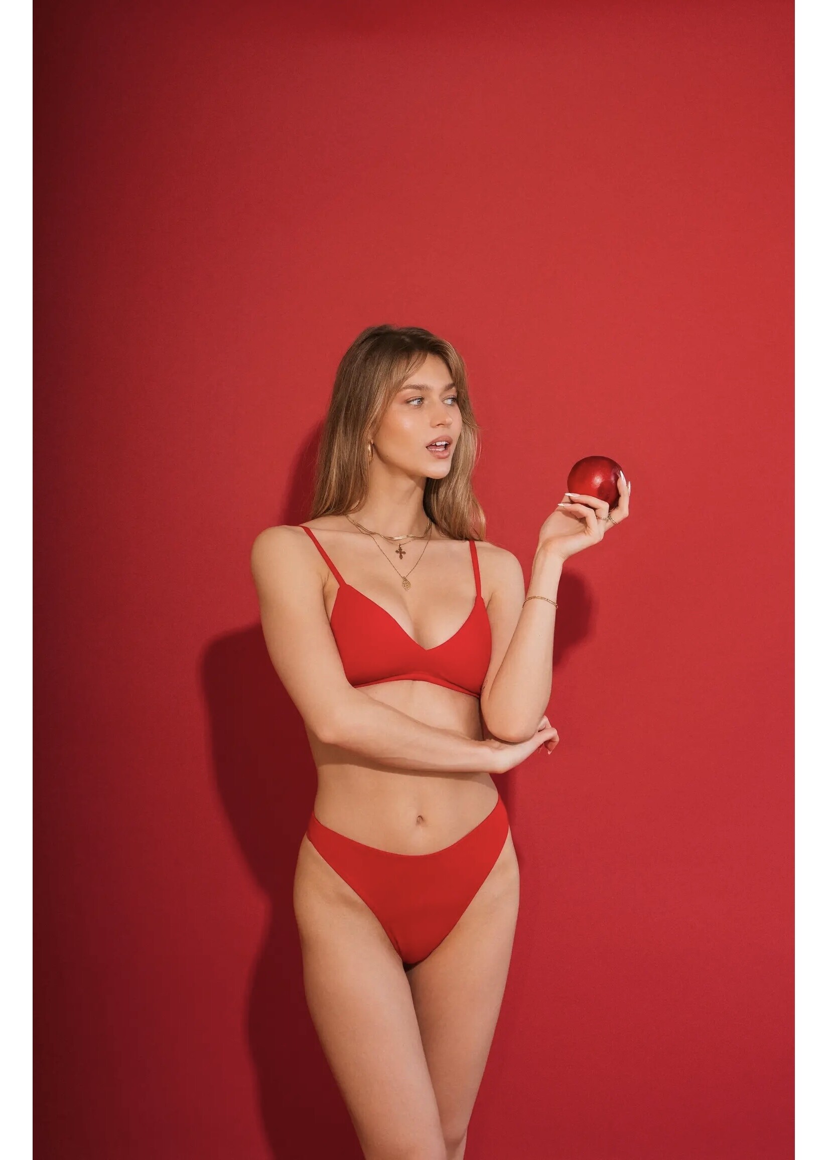 Huha Huha Mineral Undies - High Rise Thong Red