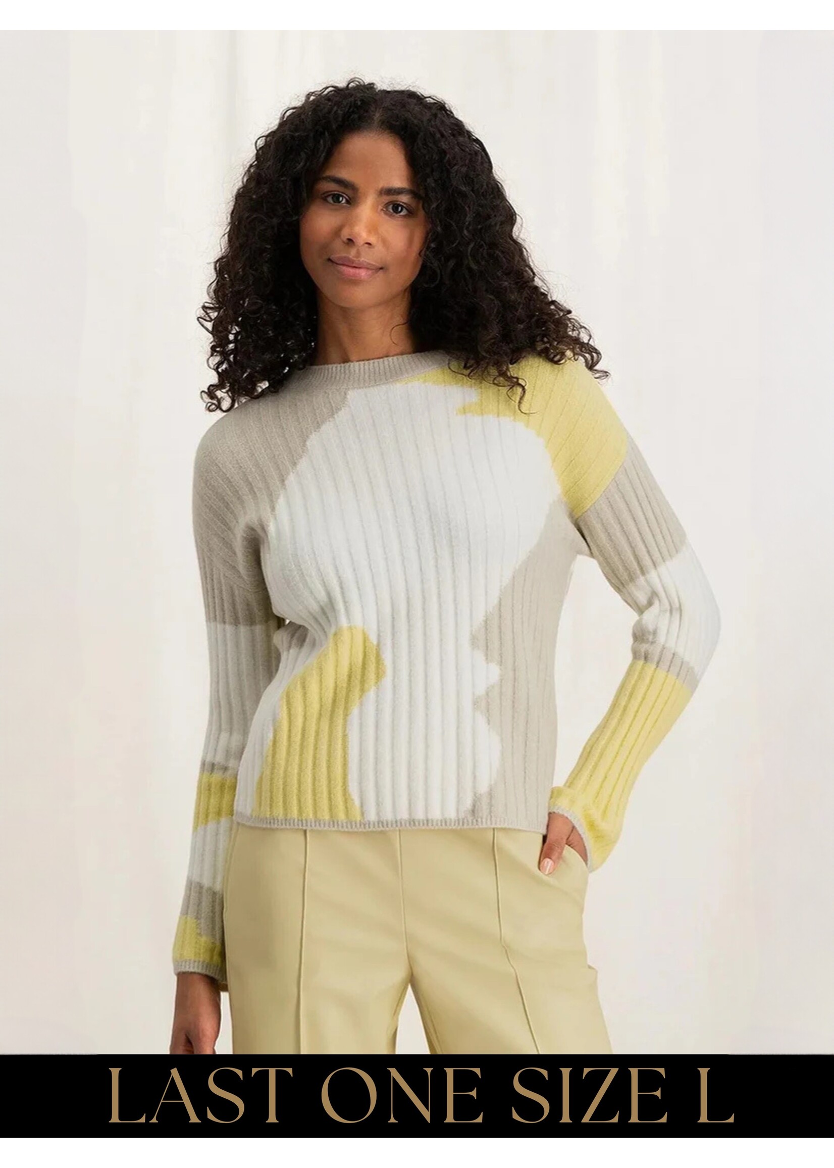 YAYA YAYA - Short Sweater With Jacquard