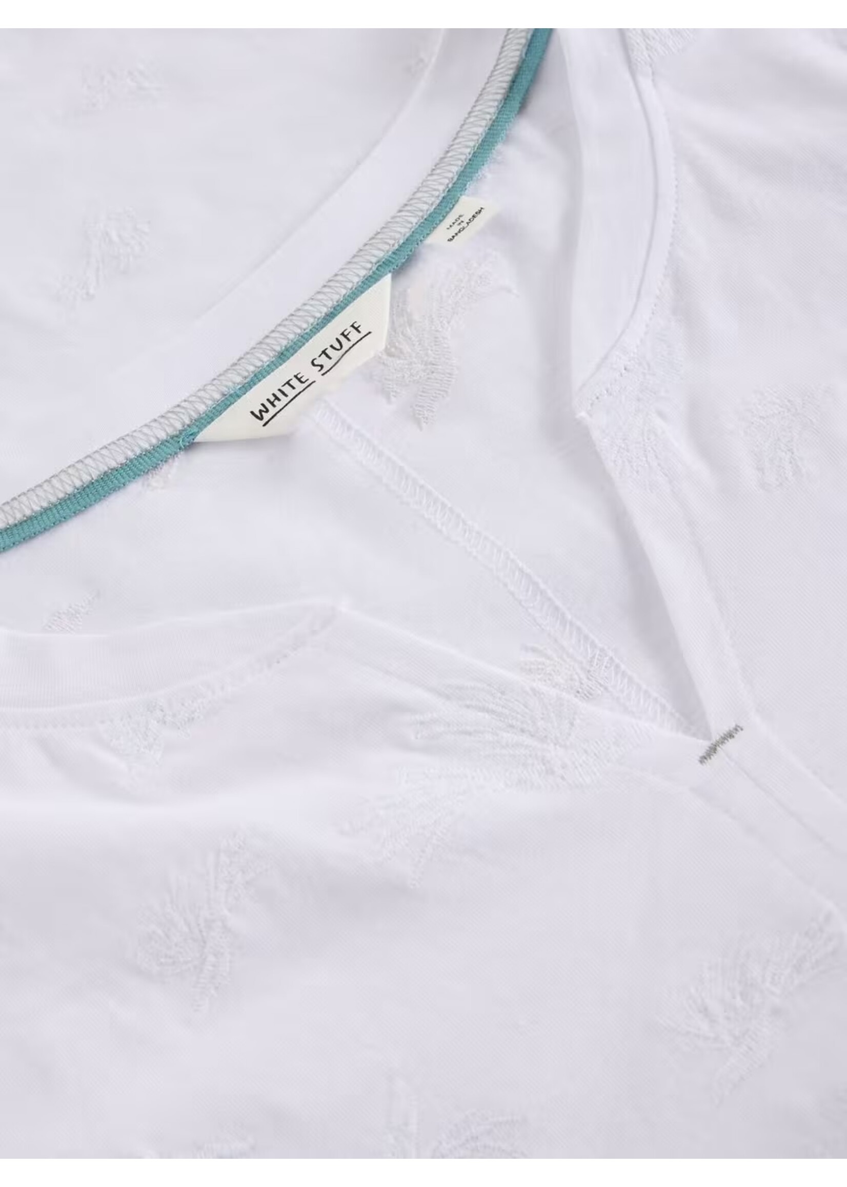 White Stuff Femme White Stuff - Nelly Notch Embroidered Tee