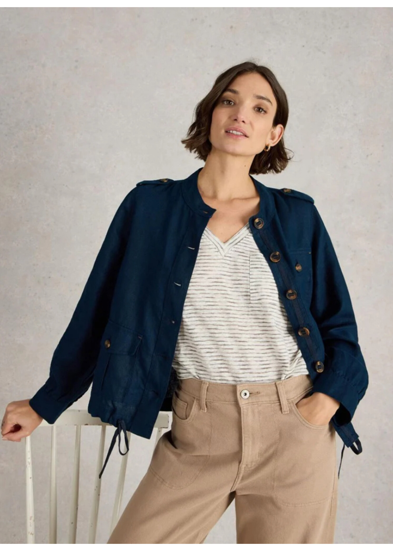 White Stuff Femme White Stuff - Demi Utility Linen Jacket