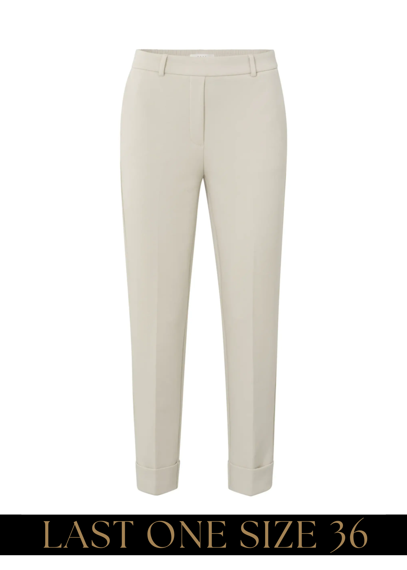 YAYA YAYA - Cotton Scuba Straight Trousers