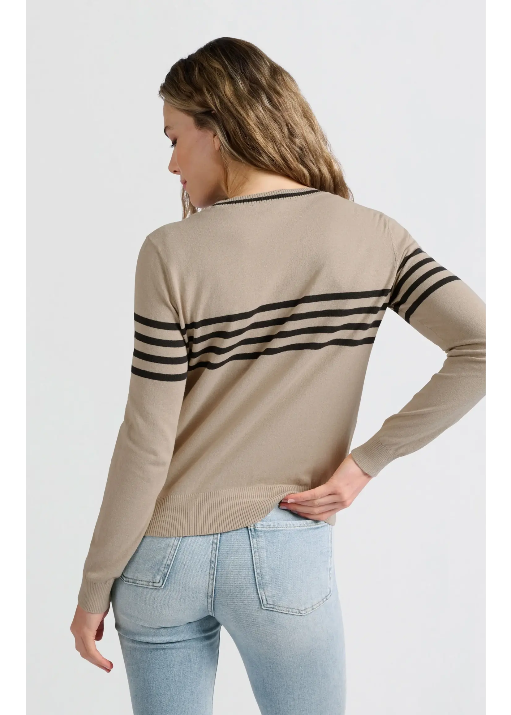 YAYA Yaya - Fine Knitted Stripe Sweater