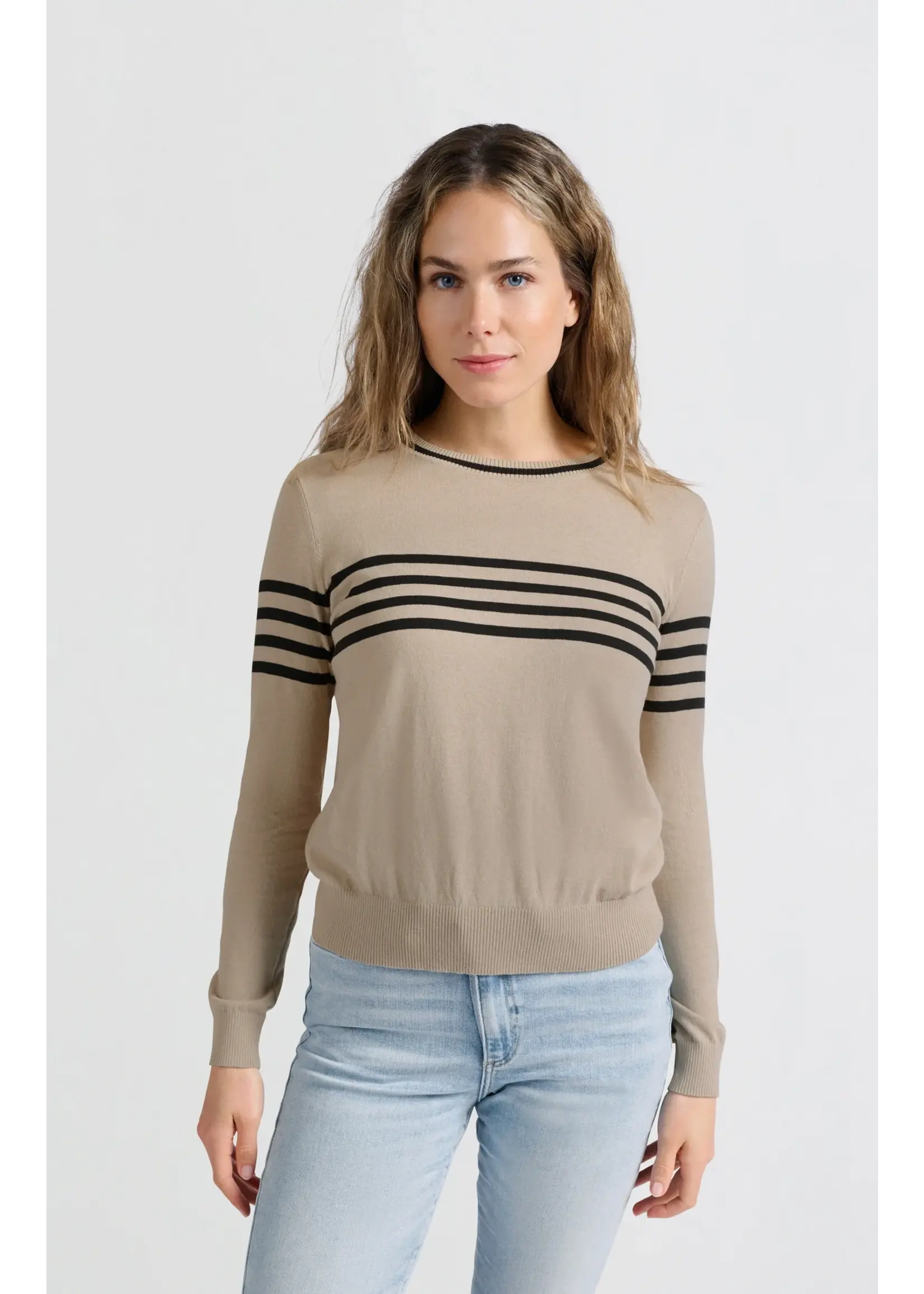 YAYA Yaya - Fine Knitted Stripe Sweater