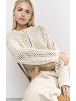YAYA Yaya - Mesh Stitch Cardigan with Zipper
