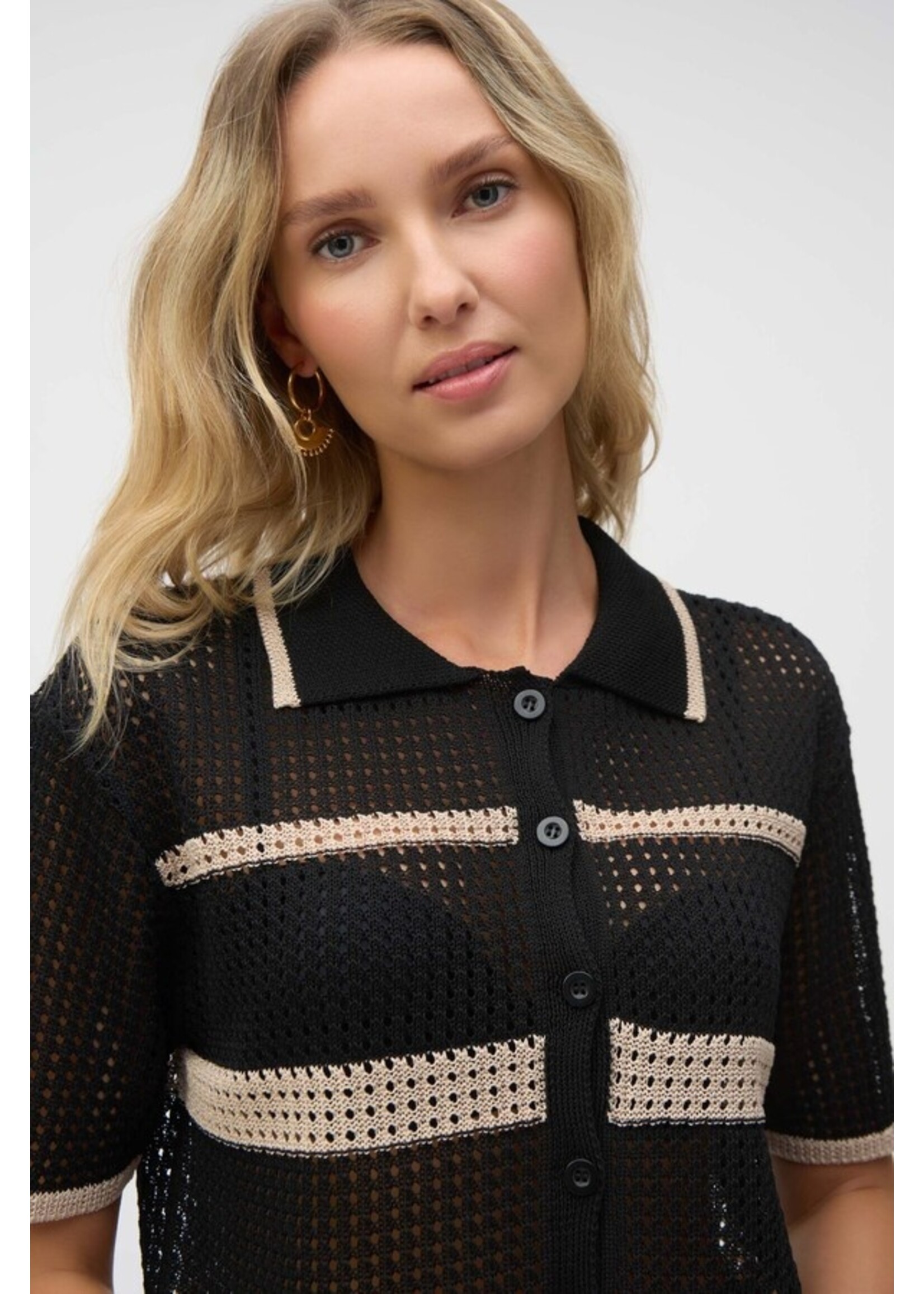 Joseph Ribkoff Joseph Ribkoff - Striped Cropped Casual Shirt Style 252924