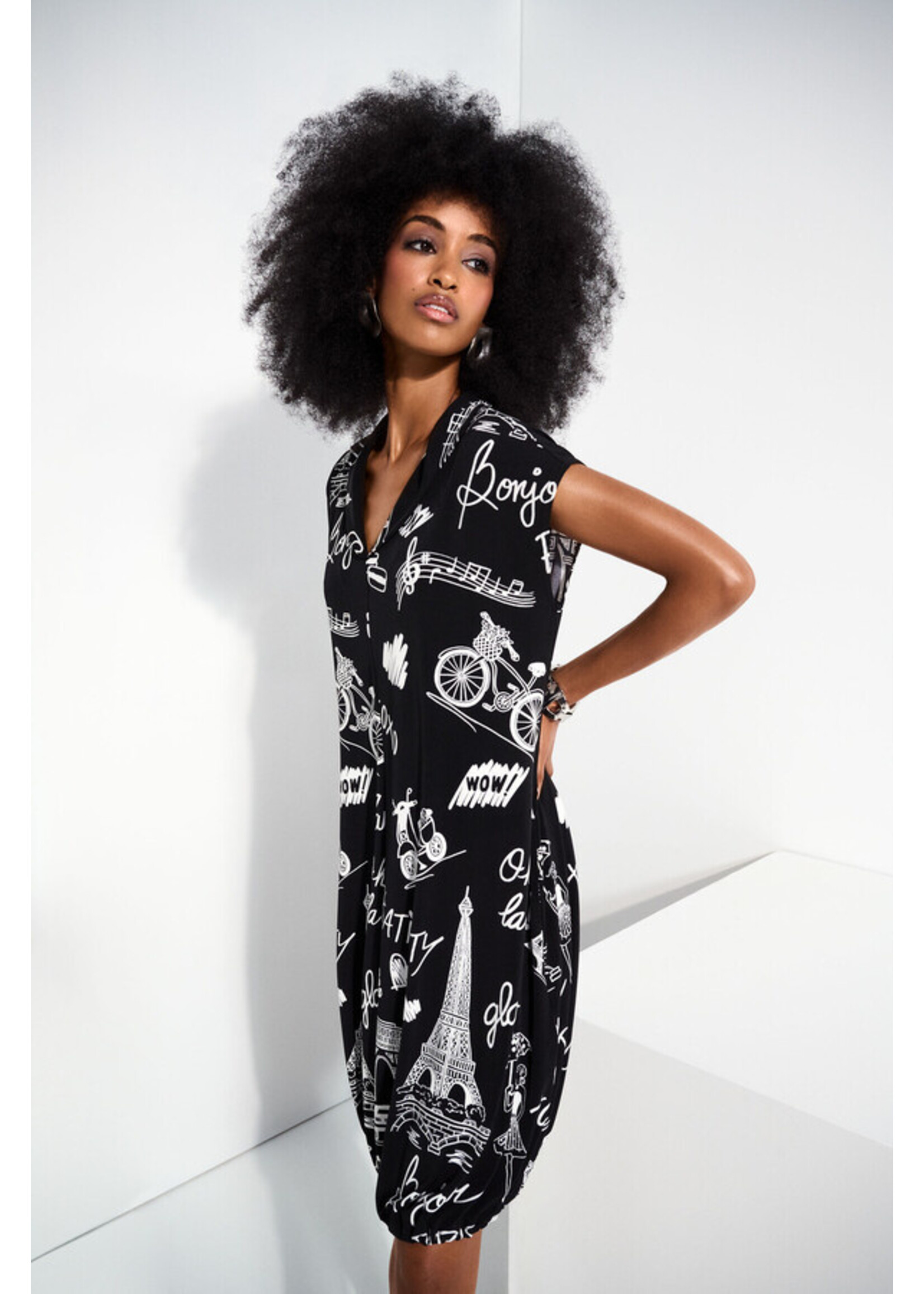 Joseph Ribkoff Joseph Ribkoff - Mini Shift Drawstring Dress Style 252025