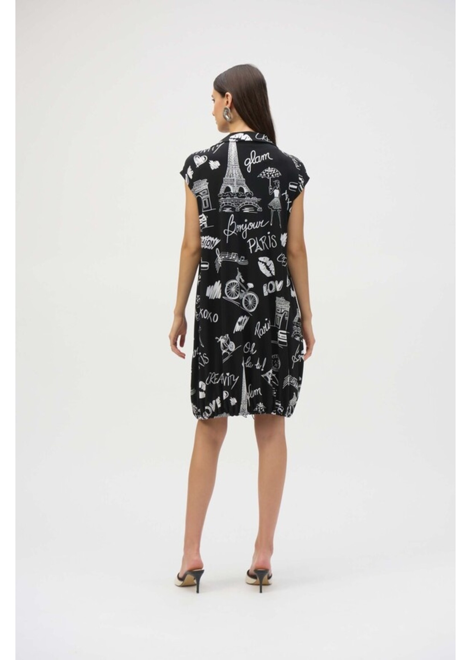 Joseph Ribkoff Joseph Ribkoff - Mini Shift Drawstring Dress Style 252025